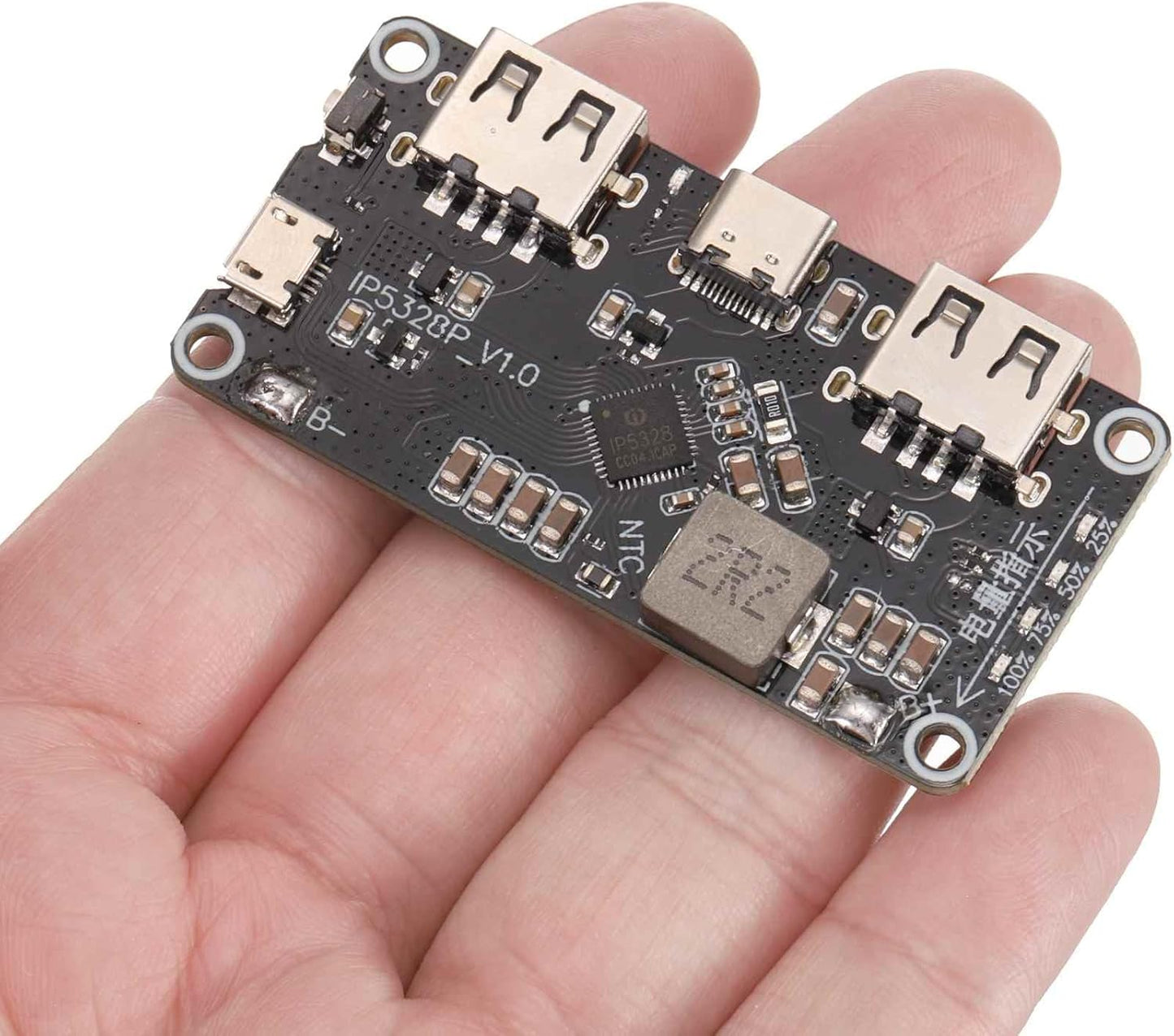MECCANIXITY IP5328P 3.7V 5V-12V 18W 5A 18650 Bi-Directional Fast Charging Module, to Step Up Power Bank Board Quick