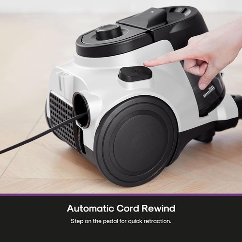 Eureka Bagless Canister Vacuum Cleaner - 1100W High Power for Carpets & Hard Floors | HEPA Filter & Tools