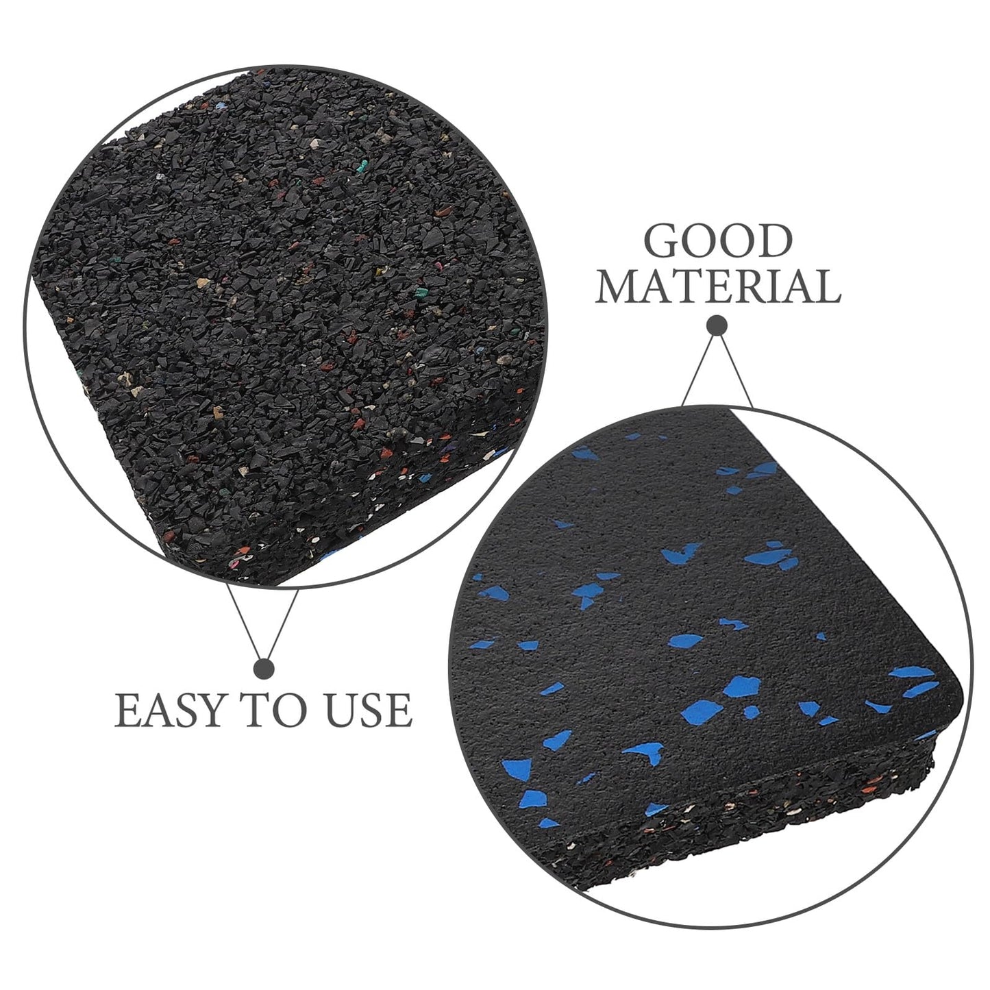 HOODANCOS 4pcs Anti Vibration Treadmill Mat Non-Slip Shock Absorbing Fitness Equipment Mat Thick Noise Reduction Floor Protector for Home Gym Exercise