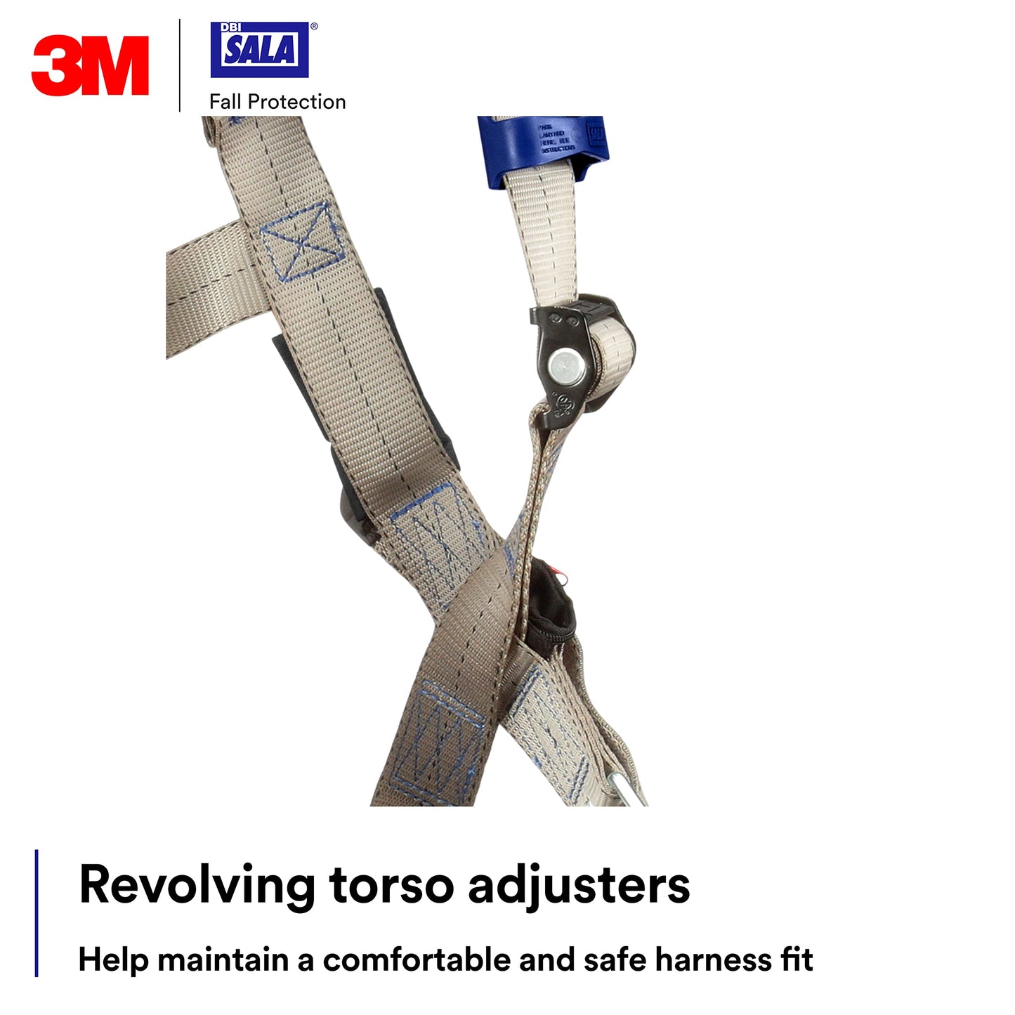 3M DBI-SALA ExoFit X100 Comfort Vest Climbing Harness Fall Protection, OSHA, ANSI, Front and Back D-Rings, Tongue Buckle Leg Straps, Quick Connect Chest Buckle, Zinc Plated Steel, 1401117, Large