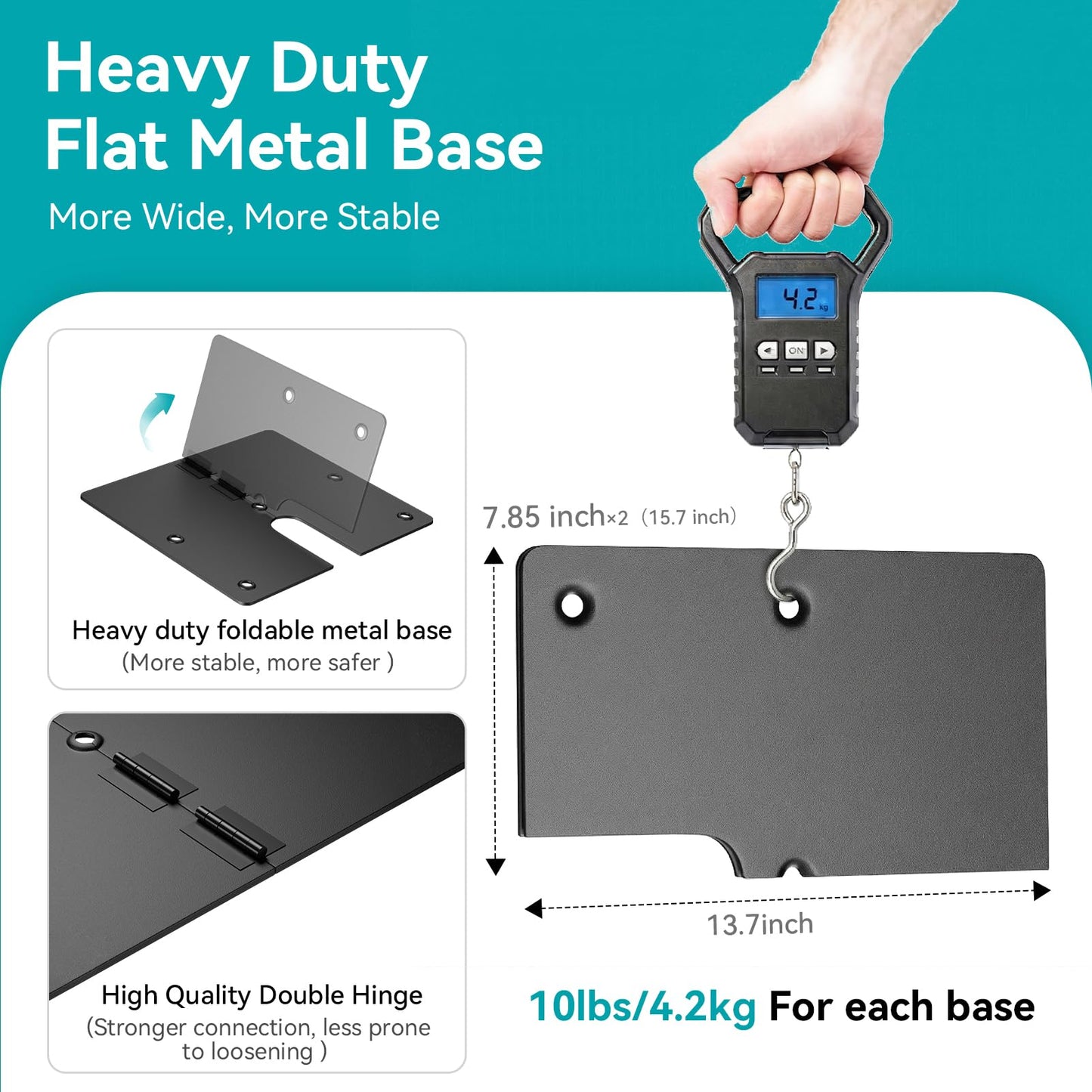 Fotoumgl 10x10ft Pipe and Drape Stand Kit, Adjustable Heavy Duty Backdrop Stand with Metal Steel Flat Base, Large Extendable Sturdy Photo Background Stand Frame for Wedding Parties Banner Photography