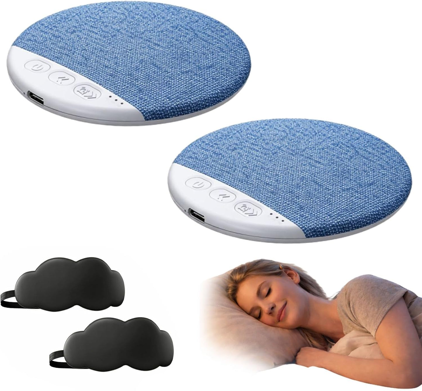 Scabre S1 2026 2PCS) Under Pillow Speaker, Ultra Thin Bluetooth Pillow Speaker for Sleeping, Wireless Hi-Fi Pillow