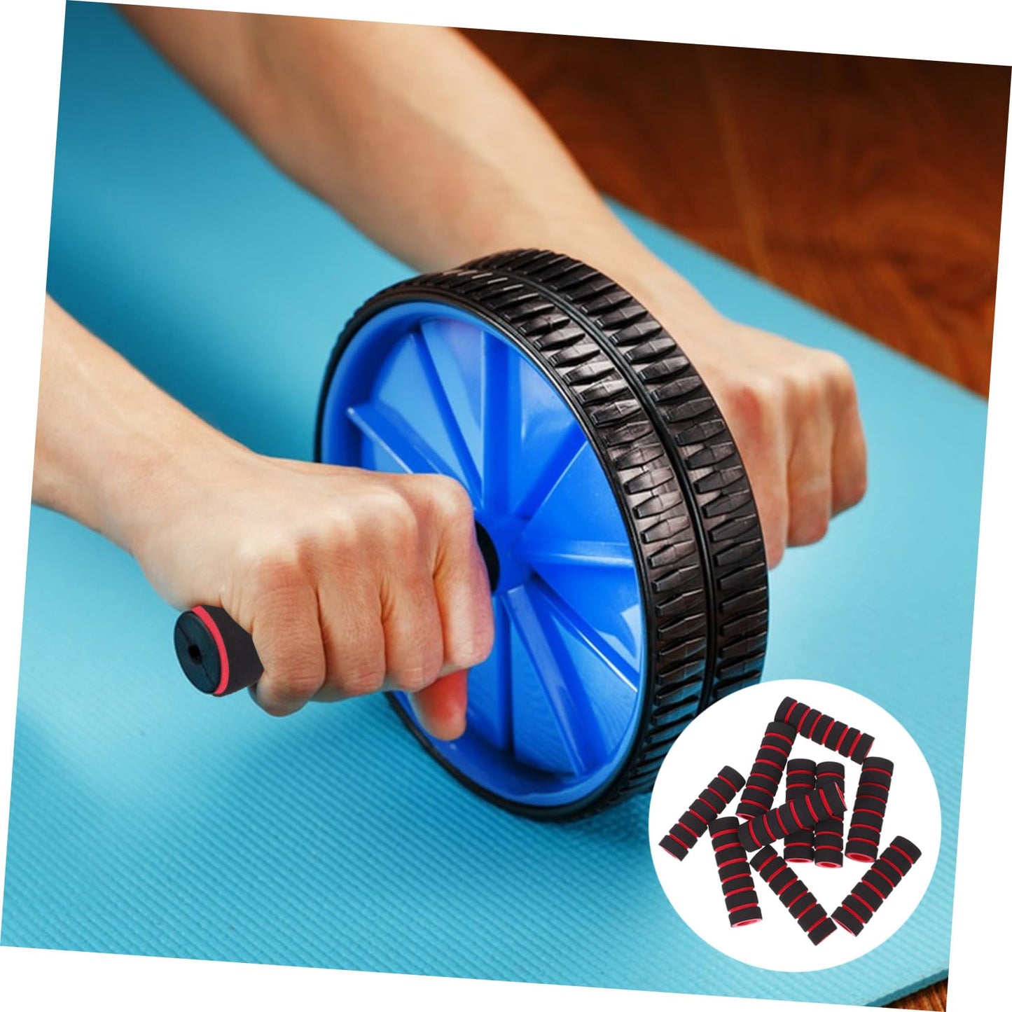 balacoo Replacement Sponge Roller Covers 4.33X1.25X1.57 Inch Foam Pads for Exercise Machines Leg Curl and Extension Equipment Comfortable Gym Grip Protectors for Ab Training