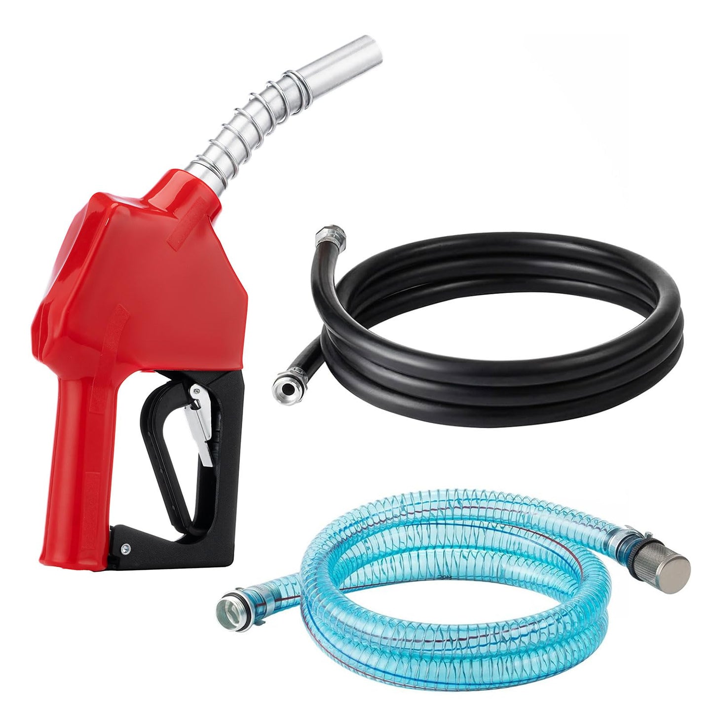 SmarketBuy Electric Diesel Fuel Pump 110V, 550W Electric Fuel Transfer Pump 16 GPM Self-Priming Diesel Fuel Pump Kit with Display Meter, Nozzle & 2 Hoses