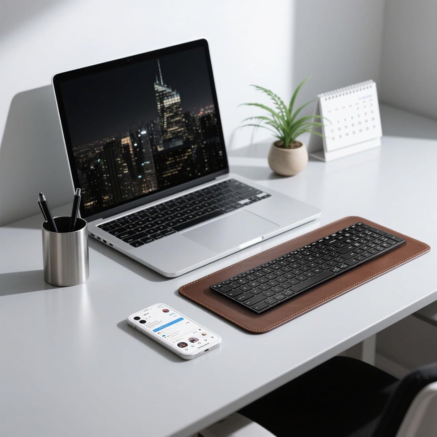 Bnnwa 3-Device (2.4G+BT), TV/Phone,12 Wireless Bluetooth Keyboard, Free Switching Ultra-Slim Compact Wireless Keyboard
