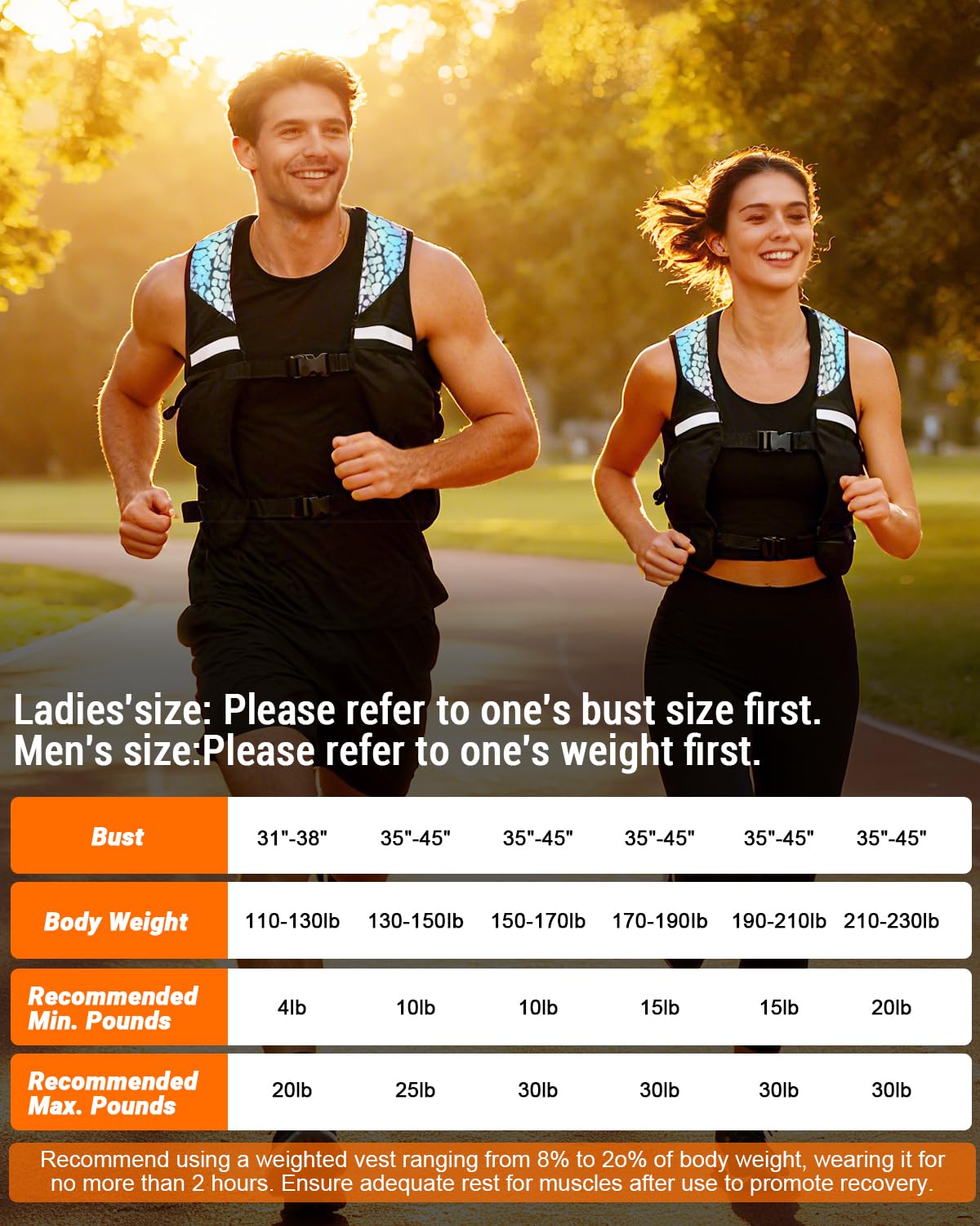 Weighted Vest for Woman Men, 0-10lbs Adjustable Running Vest with 10 Removable Weights, Weight Training Vest for Weight Loss, Colorful Reflective Straps & Phone Pockets, Machine Washable