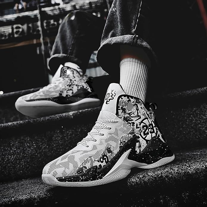 Boys Basketball Shoes Breathable Indoor Athletic Shoes Youth Outdoor Fashion Sneakers Comfortable Basketball Shoes for Girls
