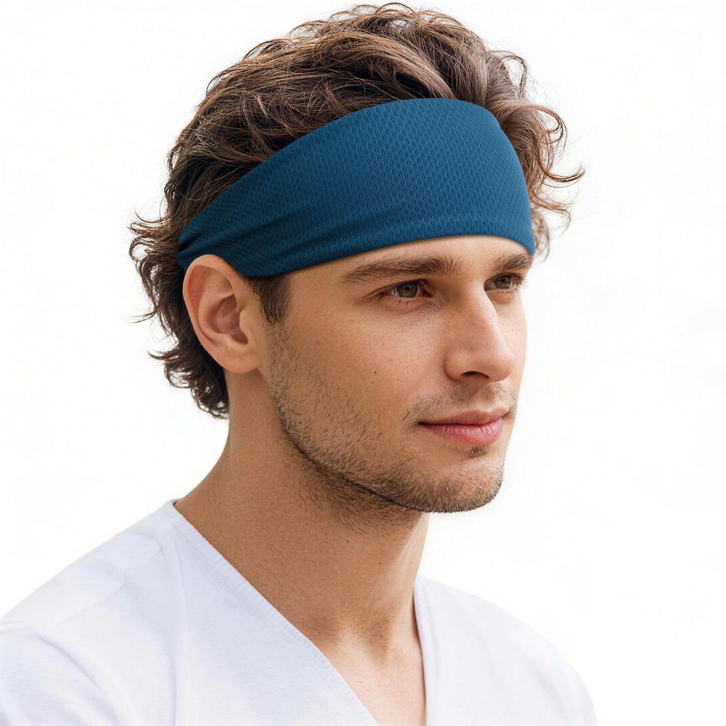 Beister Sports Headband Men & Women, Premium Sweat Wicking Workout Headband for Men, Wide Non-Slip Elastic Sweat Bands for Running, Gym Exercise, Cycling, Yoga, Soccer, Football, Basketball