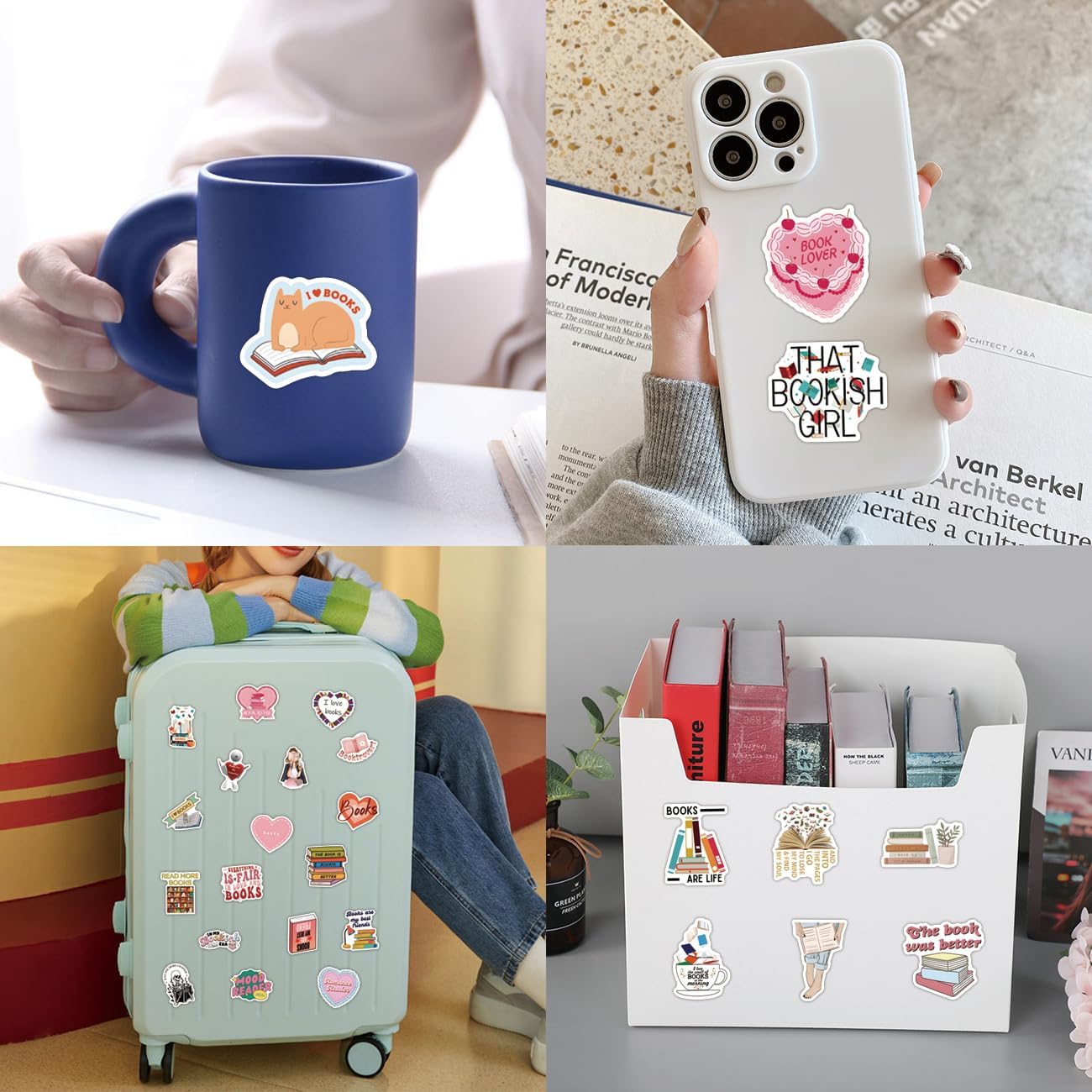WQOWEHI 120PCS Pack Kindle Book Stickers for IPAD, e-Book Reader, Laptop, Cute Booktok Vinyl Stickers, Bookish Lover