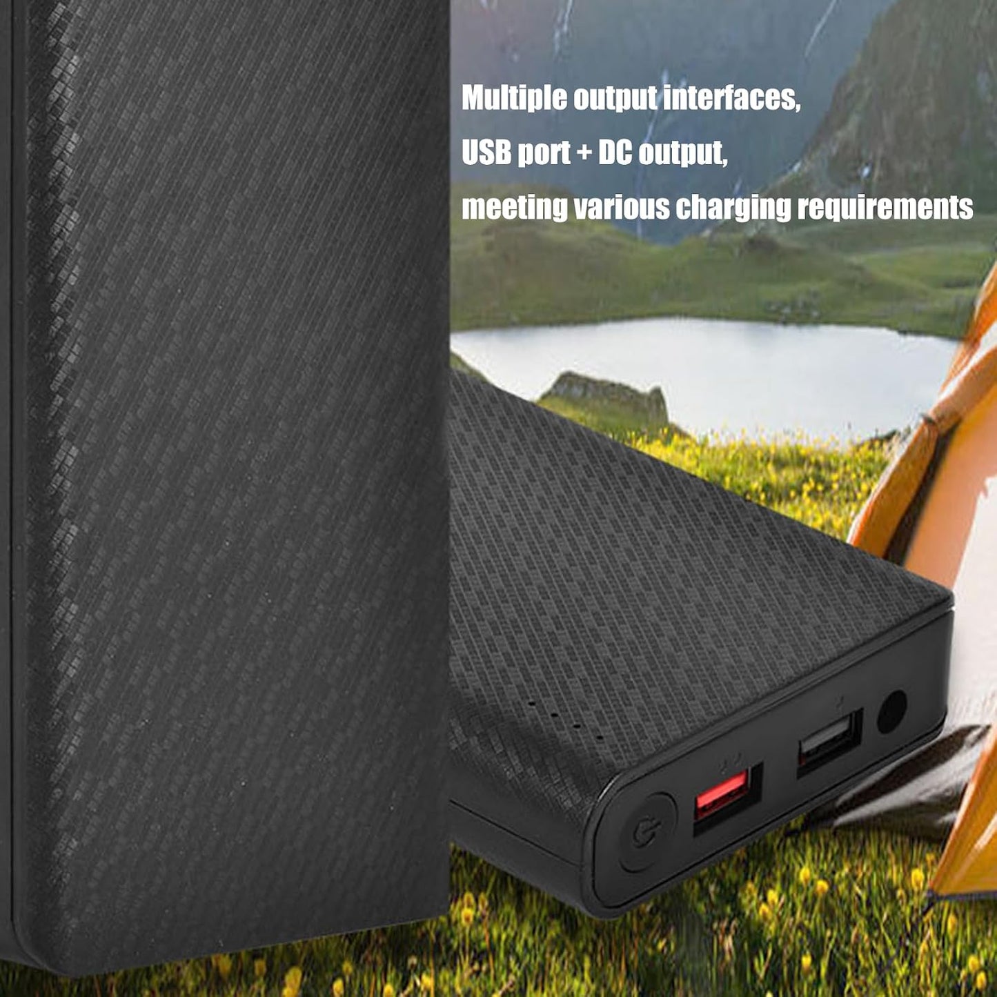 WikoNasc 18650 Set Rechargeable Battery Banks Modulars Build Fast Charging Double Ports LED Monitor ABS Texture