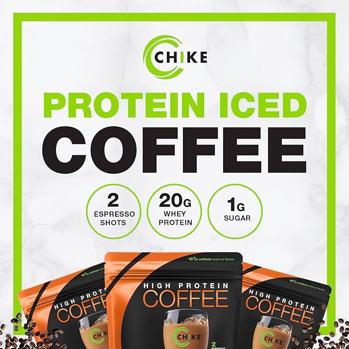 Chike Pumpkin Spice High Protein Iced Coffee, 20 G Protein, 2 Shots Espresso, 1 G Sugar, Keto Friendly and Gluten Free, 14 Servings (14.6 Ounce)