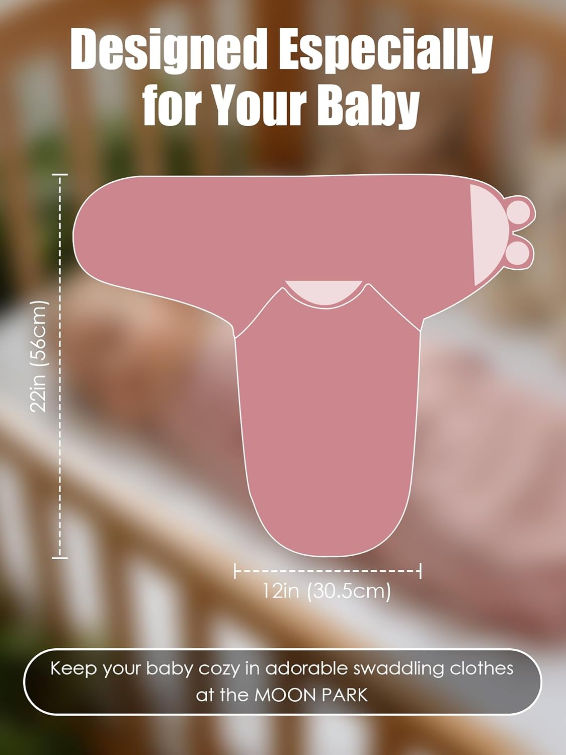 Skiennix Newborn Swaddle Blanket Wrap | Adjustable 100% Cotton Sleep Sack (3-Pack) - Soft & Breathable in Dusty Rose, Pearl & Mauve