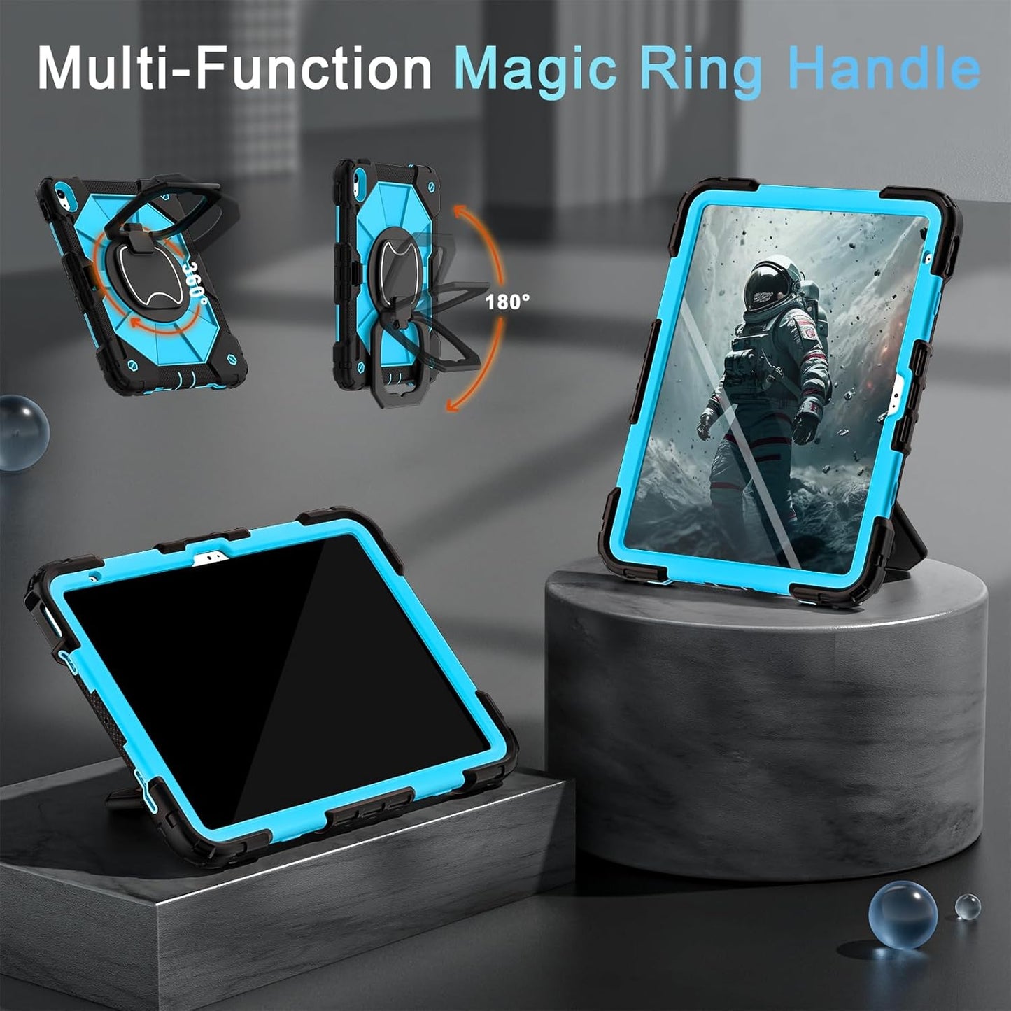 Auizotl (A16)11th /10th 11/10.9 Inch 2025/2022 10th Case for iPad Generation with Screen Protector Rotating Stand