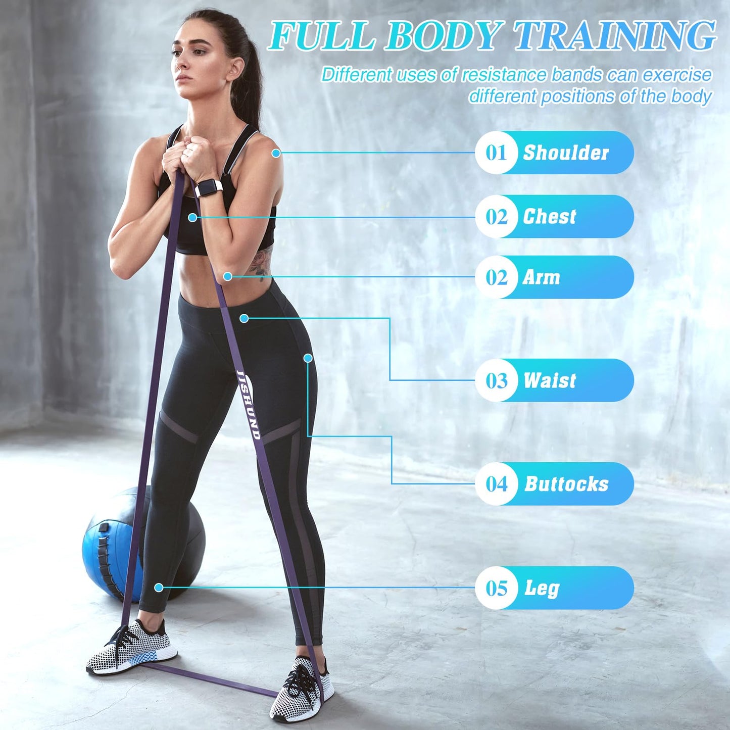 Resistance Bands, 5 Pcs Pull Up Assistance Bands Pull Up Bands Exercise Bands for Men Women, Workout Bands for Working Out, Muscle Strength Training, Body Stretching