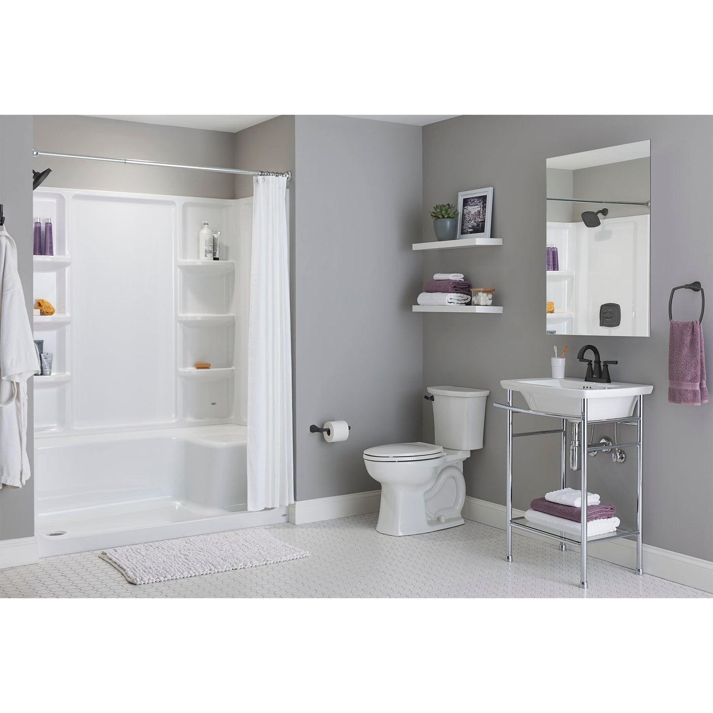American Standard TU353507.295 Townsend Trim Kit with Water-Saving Shower Head and Cartridge, Brushed Nickel