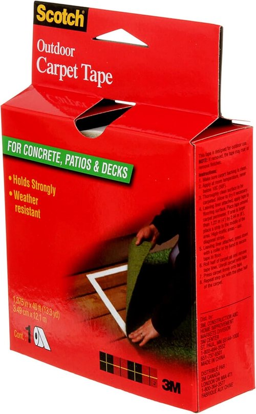 3M Scotch Double-Sided Carpet Tape - Heavy Duty Non-Slip Rug Gripper | 1.3 in x 40 ft for Hardwood, Vinyl, Tile & Concrete Floors