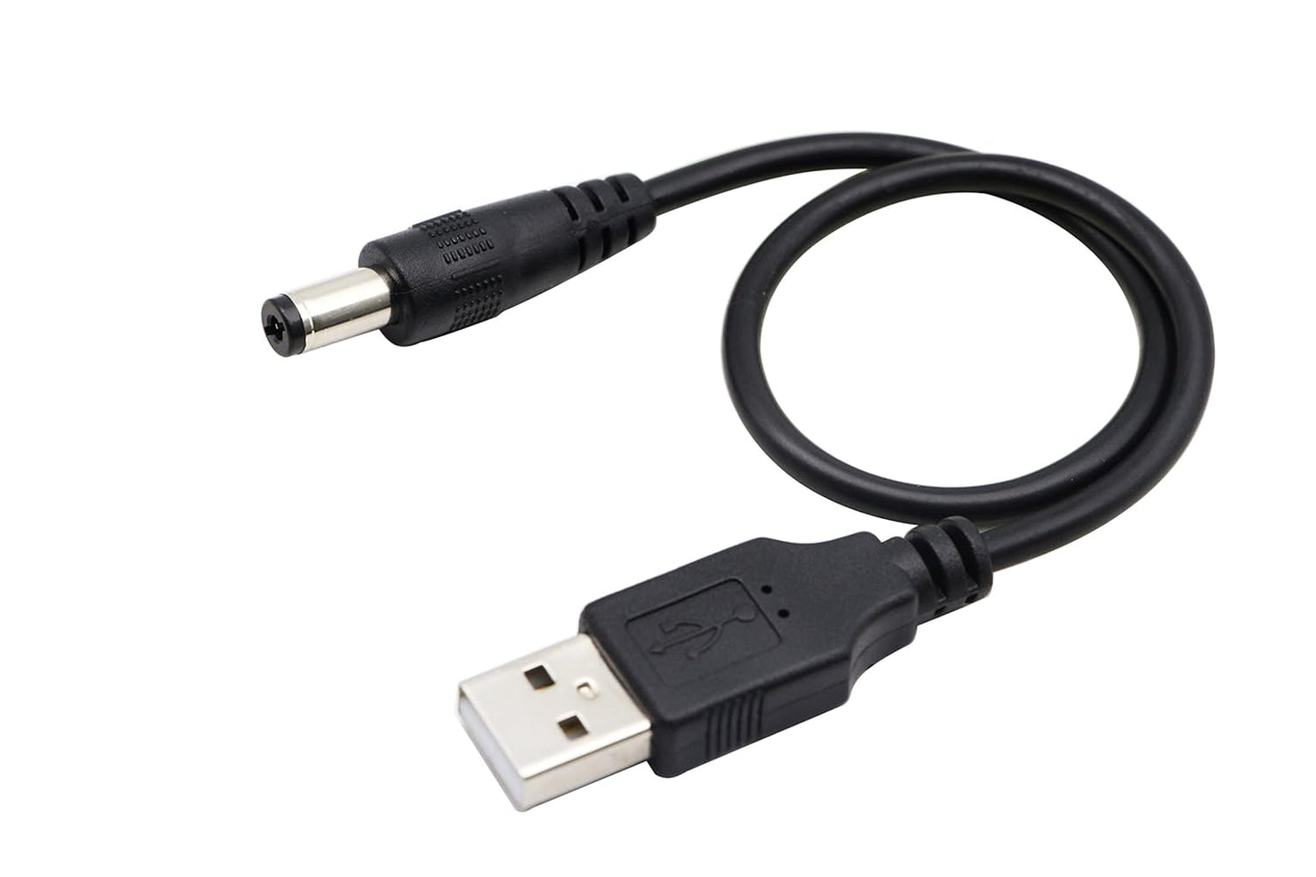 zdyCGTime 2.0 5.5x2.1mm 5 (28CM/11inch, 5.5x2.1mm)(2packs) USB A Male to DC Male Adapter Cable Volt DC Barrel Power