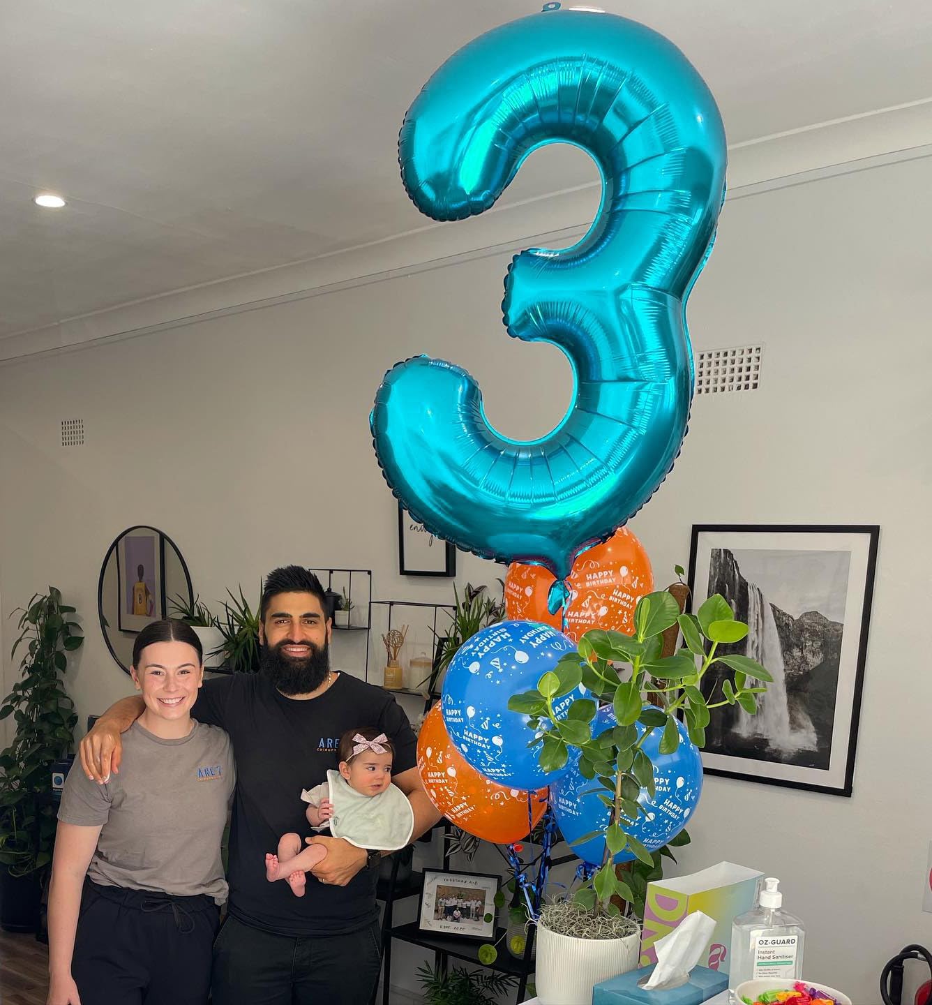 Skiennix Blue Number Balloon - 40 Inch 3rd Birthday Decoration for Kids & Adults | Party Supplies