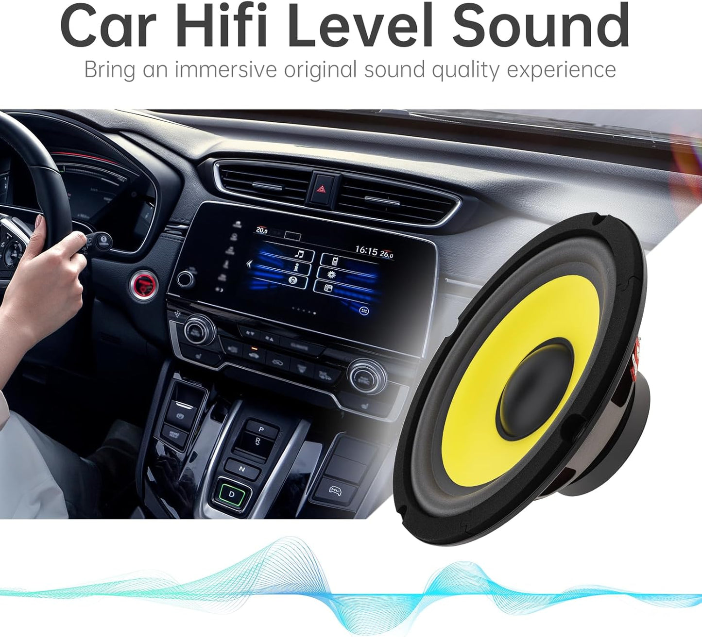 DriSentri 2 6 Inch (6'') Pieces Bass Loudspeaker Woofer Speaker, Wide Frequency Response Car Audio Stereo Speaker