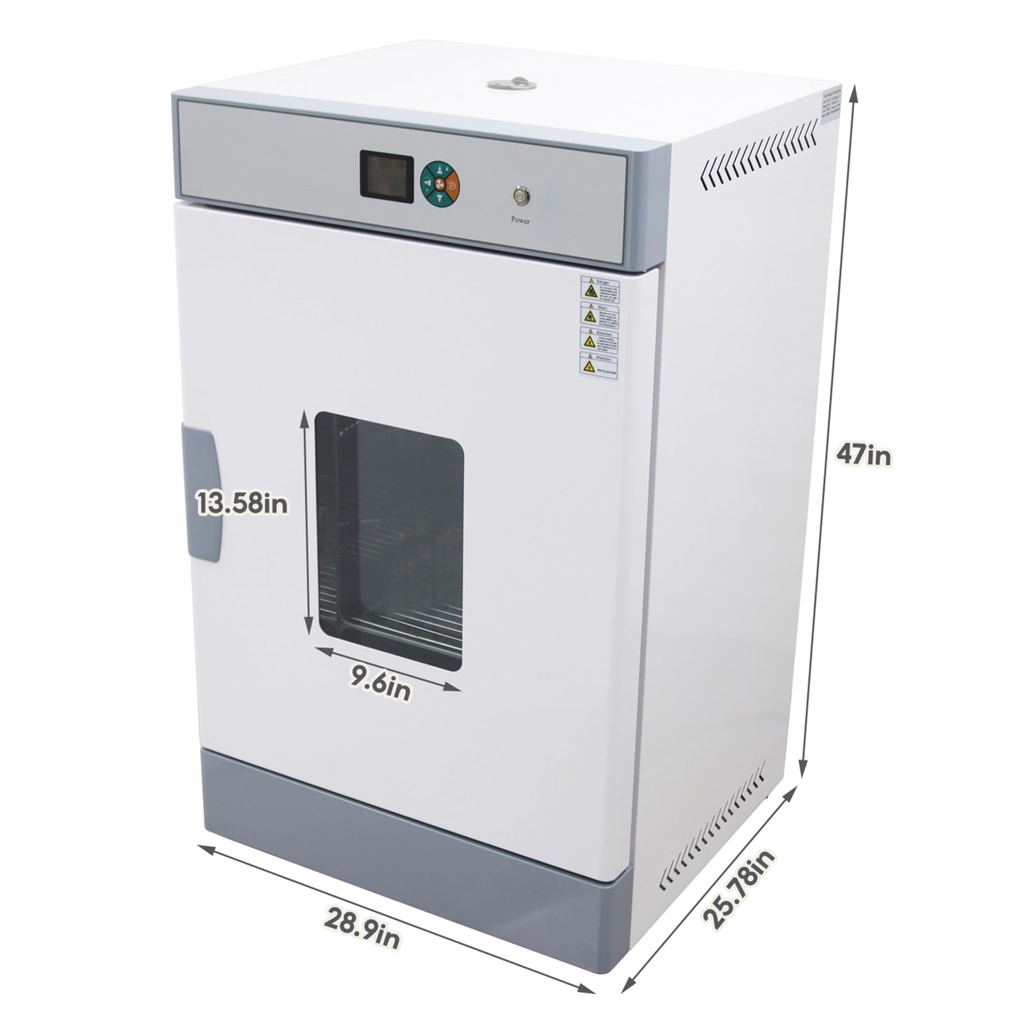 TECHTONGDA Digital Forced Air Convection Drying Oven Heat Treat Industrial Lab Temperature Control Independent Control Fan 7.42 Cu ft (18.9 * 23.8 * 27.4inch Chamber) 220V