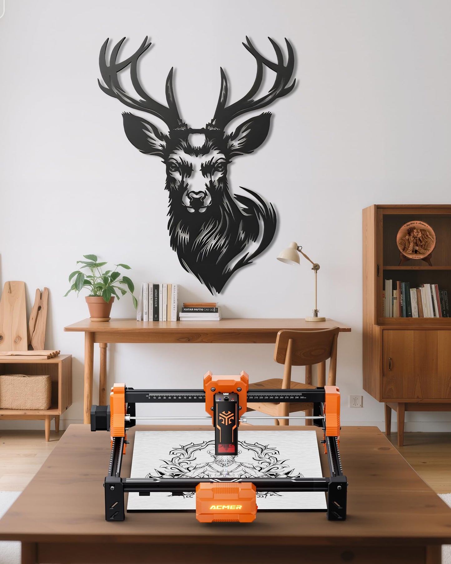 ACMER S2 Laser Engraver, 12000mW Laser Cutter Engraving Machine, 72W Output, 0.01mm Precision, 300x300mm Area, 10000mm/min Speed, for Wood, Metal, Leather, Acrylic, DIY & Education