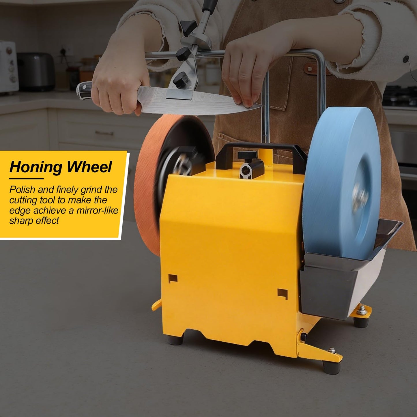 10-Inch Knife Sharpening System,Variable Speed Wet Bench Grinder for Knife, Chisel, Knife, Axe