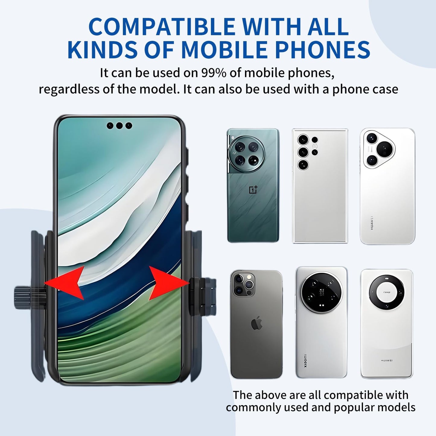 Wristband Phone Holder, No Screen Blocking, 360° Rotating Wrist Phone Mount, Memory Lock, Quick Release, for Android, iPhone 17/16/15/14/13 Pro Max/Pro/Mini/12/11/SE/Xs/XR/8 Plus, Fits 4–6.7" Phones