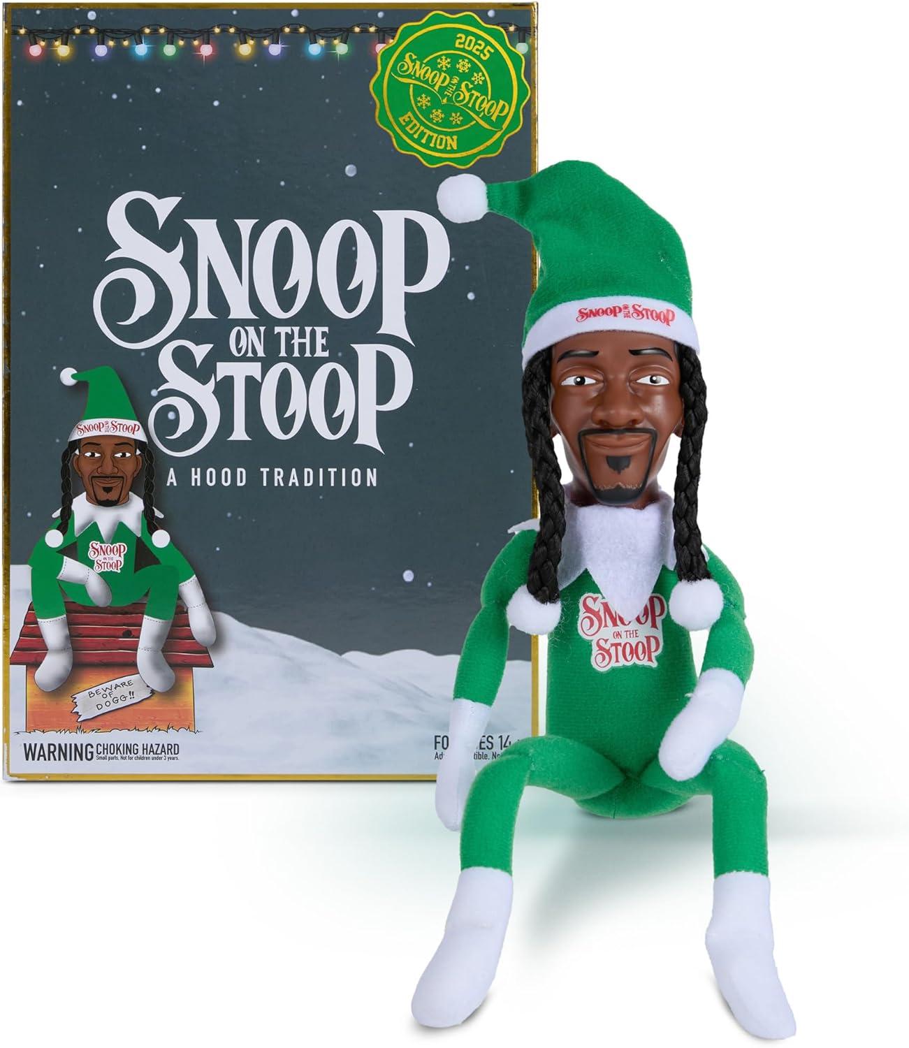Snoop Dogg Christmas Elf Figurine - 12” Plush Shelf Decor | Collectible Holiday Decor