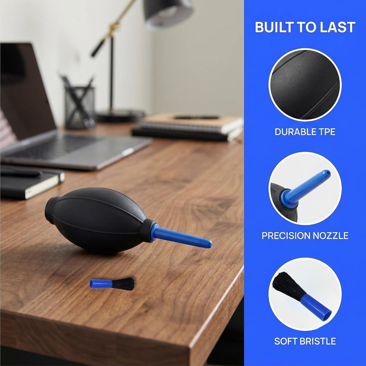 KMYZQDV Bulb Camera Air Blower Cleaner with Soft Brush Hand Squeeze Puffer Pump for Lens Watch and Electronics Rocket