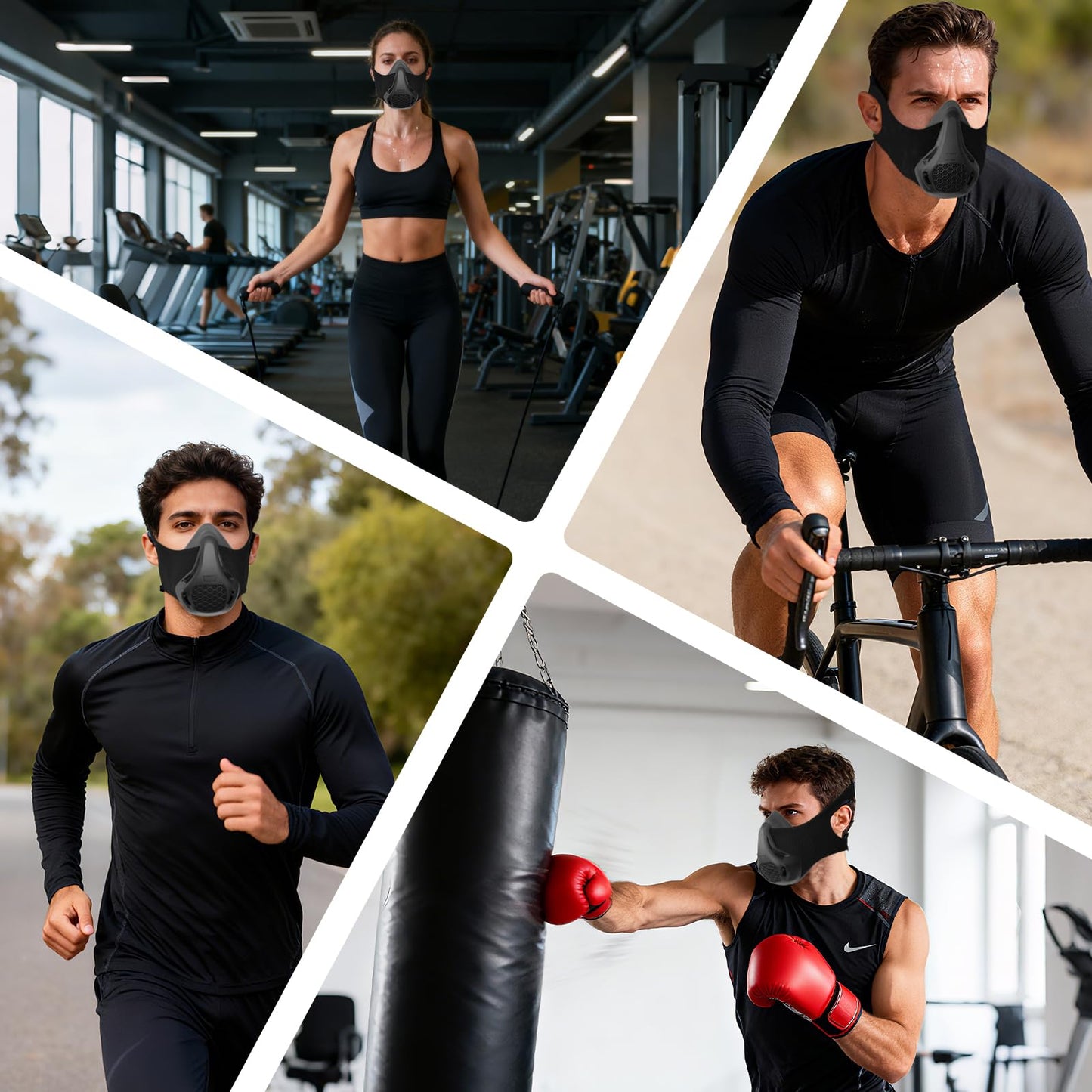 High Altitude Mask, Training Workout Mask Men to Improve Lung Capacity, 24 Level Breathing Resistance Fitness Mask to Upgrade Endurance, for All Sport: Running, Cardio, Cycling, Gym