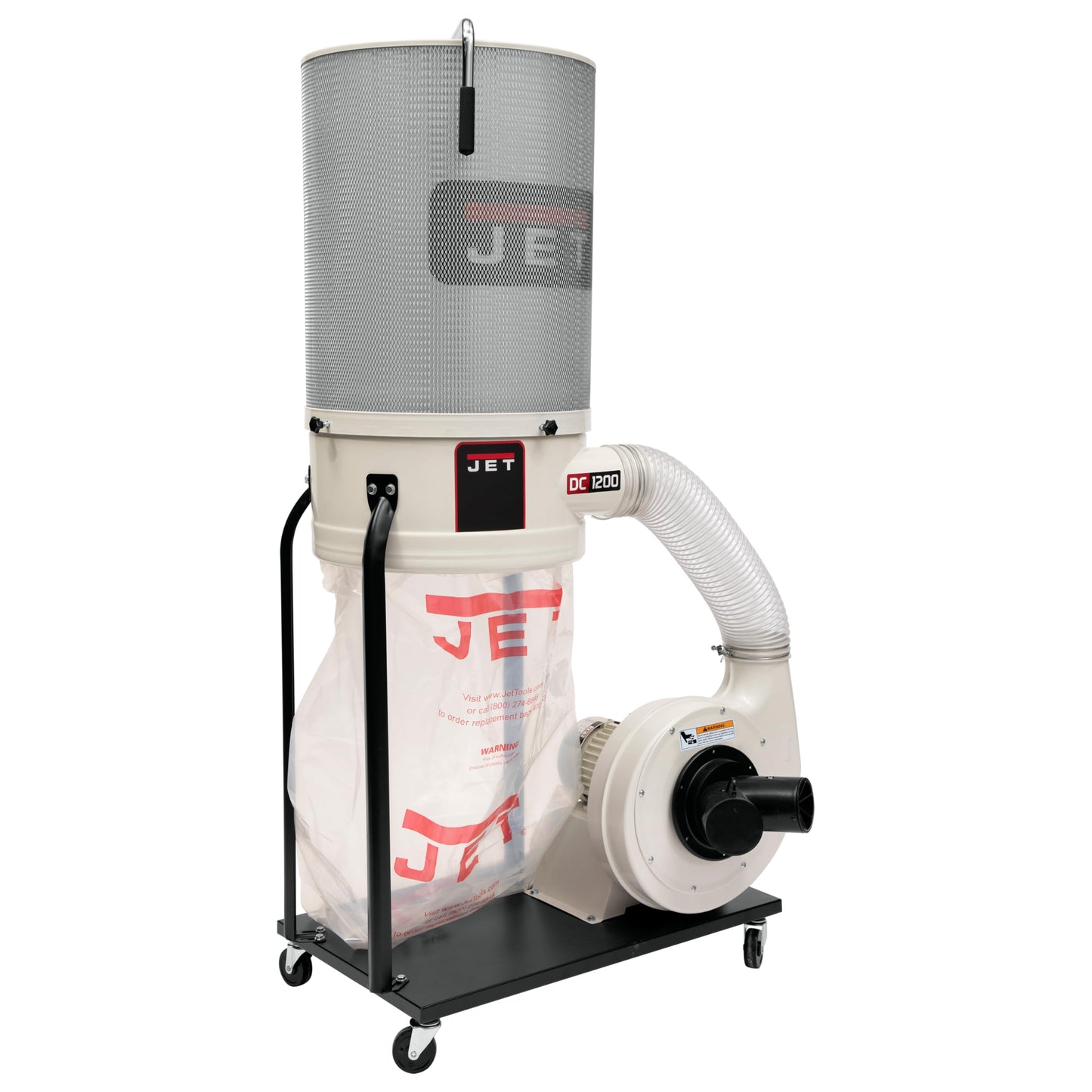 JET Vortex Cone Dust Collector, 2-Micron Canister Filter, 2 HP, 230/460V 3Ph (DC-1200VX-CK3)