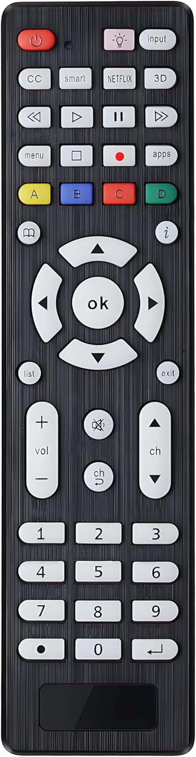 VEPRAG 3D Universal TV Remote Replacement Compatible for Most Brands LED LCD HDTV Smart TV Remote Control