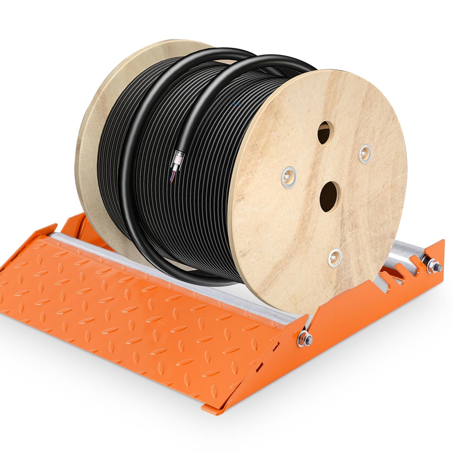 Cable Dispenser Portable Multi Purpose Wire Reel Holder - 1100lb Heavy Duty Capacity for 12"-27" Diameter Reels | Cable Roller Stand