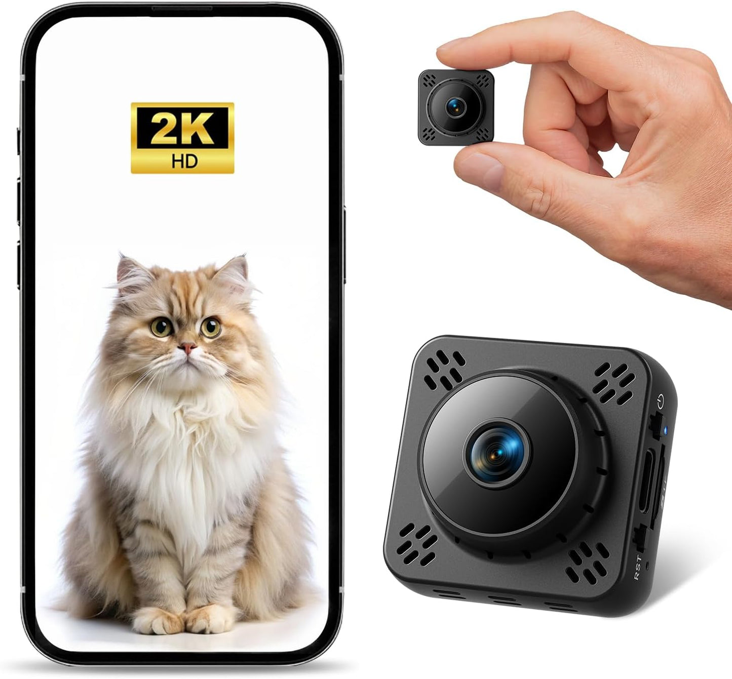 Shibet Hidden Camera, Mini Nanny Cam Wireless with Free Cloud Storage, WiFi & Offline Recording, Motion Detection