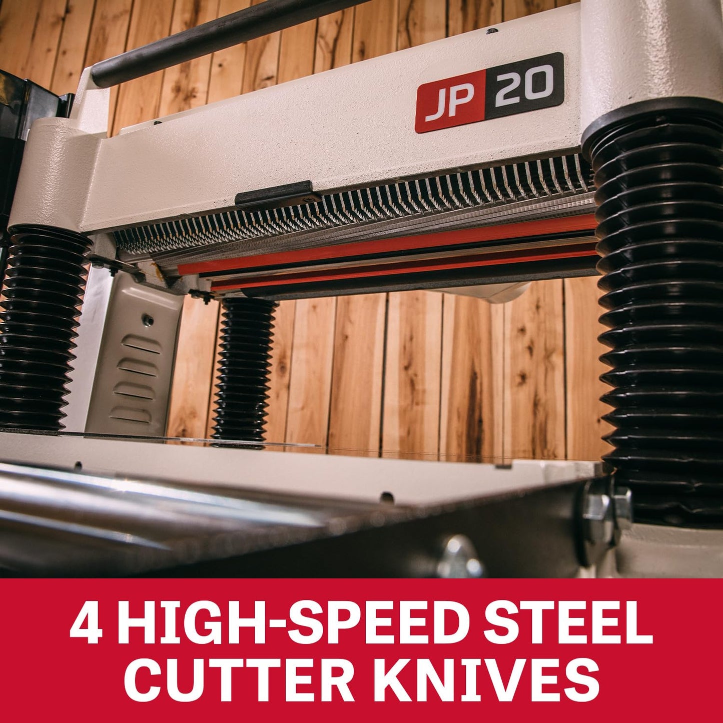 JET 20-Inch Thickness Planer for Woodworking, Straight Knife Cutterhead with 2-Speed (24 FPM / 31 FPM) Feed Rate, 3 HP, 230V 1Ph (JPW-208-1)