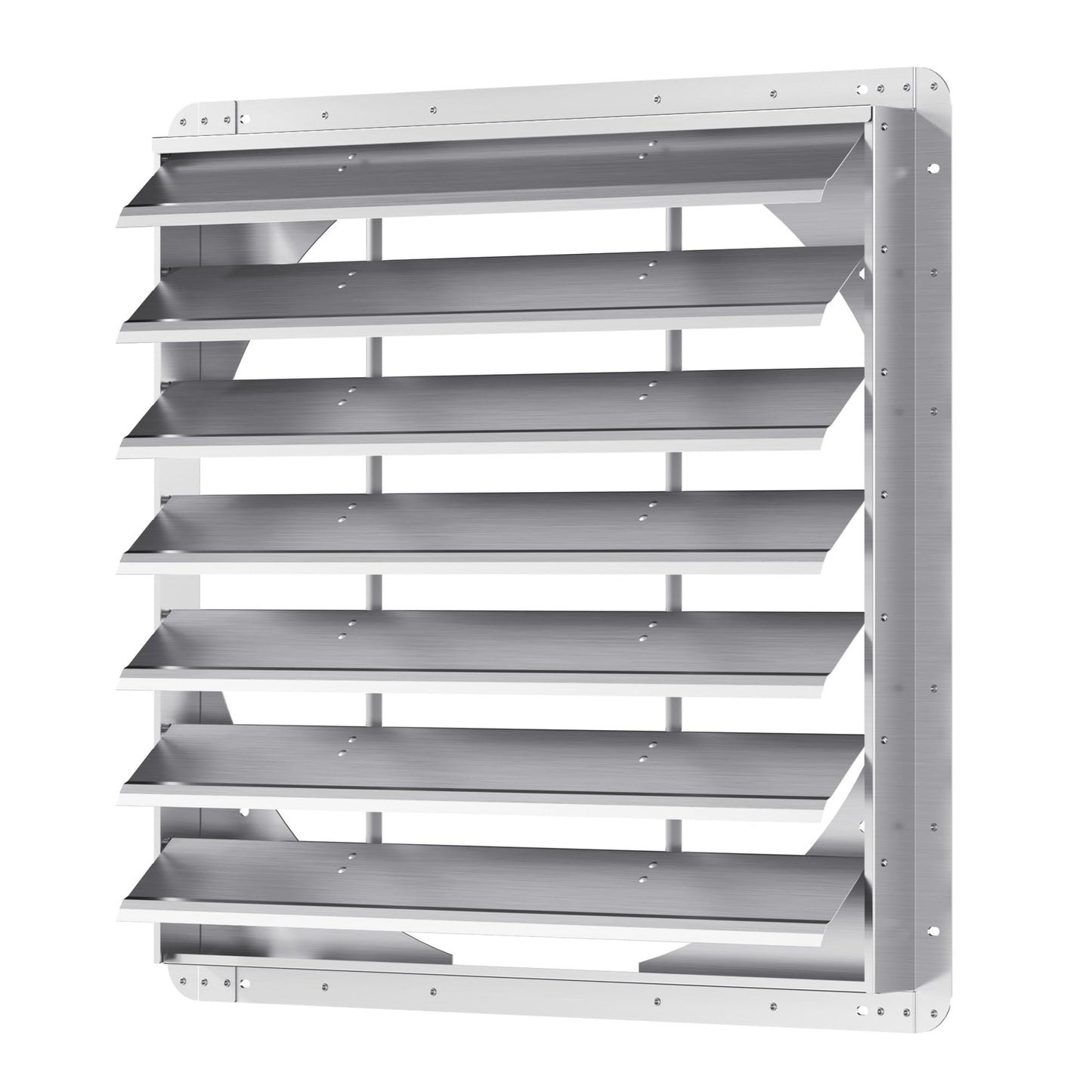 30 Inch Galvanized Shutter Exhaust Louver Vent, Automatic Gravity Shutter Louver Vent for Home Attics, Workshops, Barn, Greenhouse (Motor&Blades are not Included)