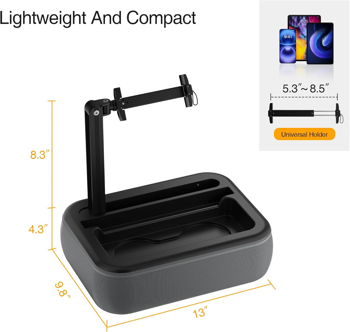 Generic 4.7-11 V-Hold Tablet Pillow Stand, Kindle Pillow Stand with Snack Bowl, Tablet Holder for Lap in Bed for iPad