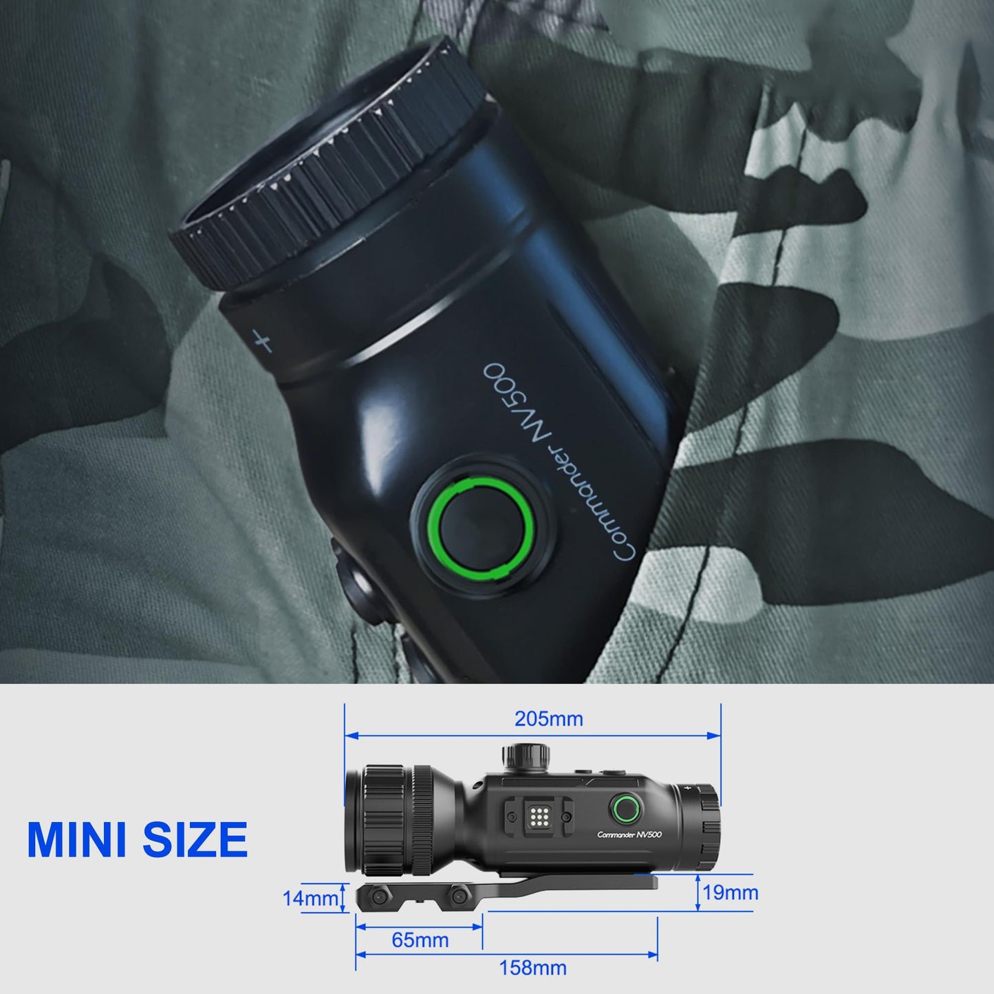 Oneleaf.ai Commander NV500 HD Digital Night Vision Scope with Ballistic Calculator, 4K Video Recording, 3864x2228 Resolution (NV500 2X4X LRF)