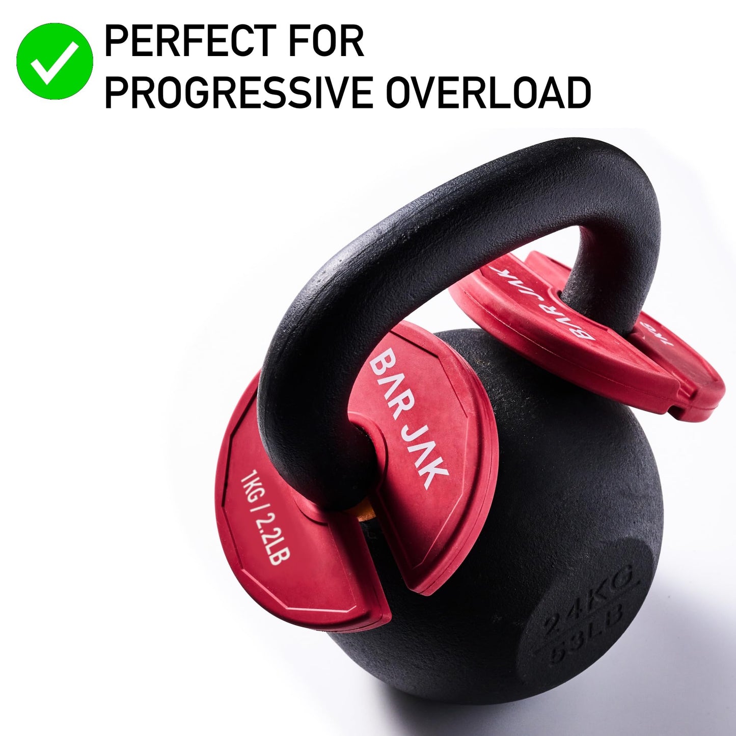 Bar Jak Micro Plates. 1 KG / 2.2 LBS Dumbell Fractional Weight Plate, x4 Pieces, Dumbell Weights, Kettlebell weights Training, Strength Training Micro Plates Weight Plate