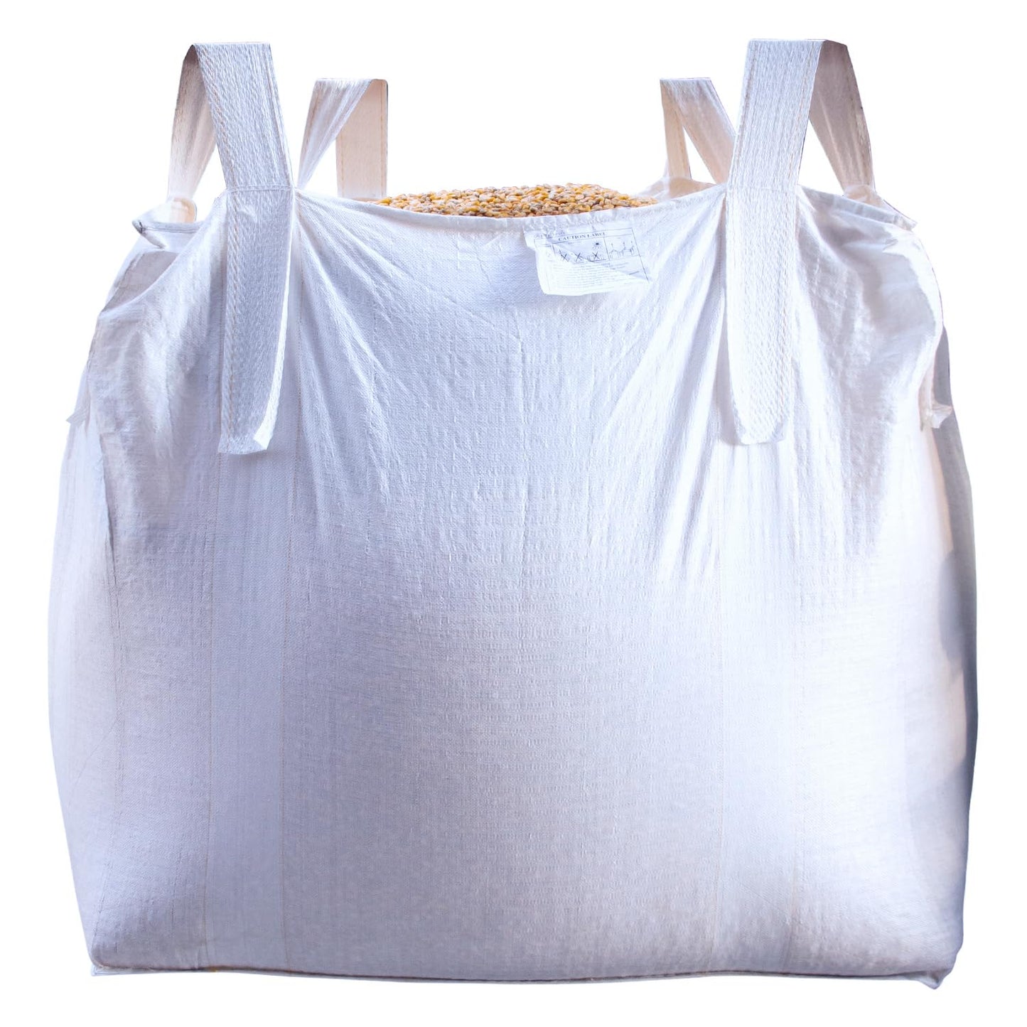CFKJ 10 Pack FIBC Bulk Bag 1 One Ton Bag 35" L x 35" W x 43" H 2200lbs SWL Duffle Top Flat Bottom FIBC Big Bulk