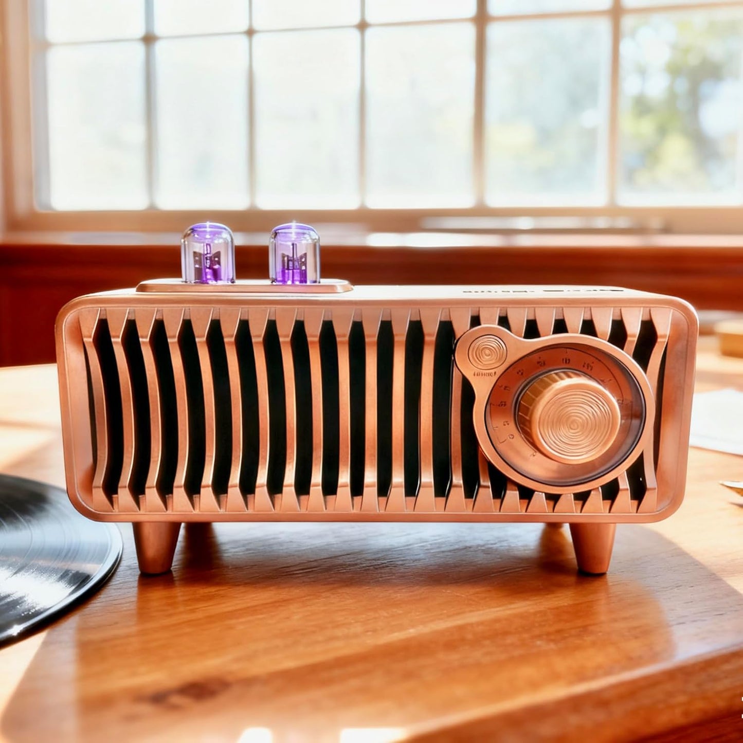 YIONGTAF AUX/USB/TF/MP3 Retro Portable Rechargeable FM Radio Bluetooth Speaker with Dual Speaker Stereo, Player, TWS