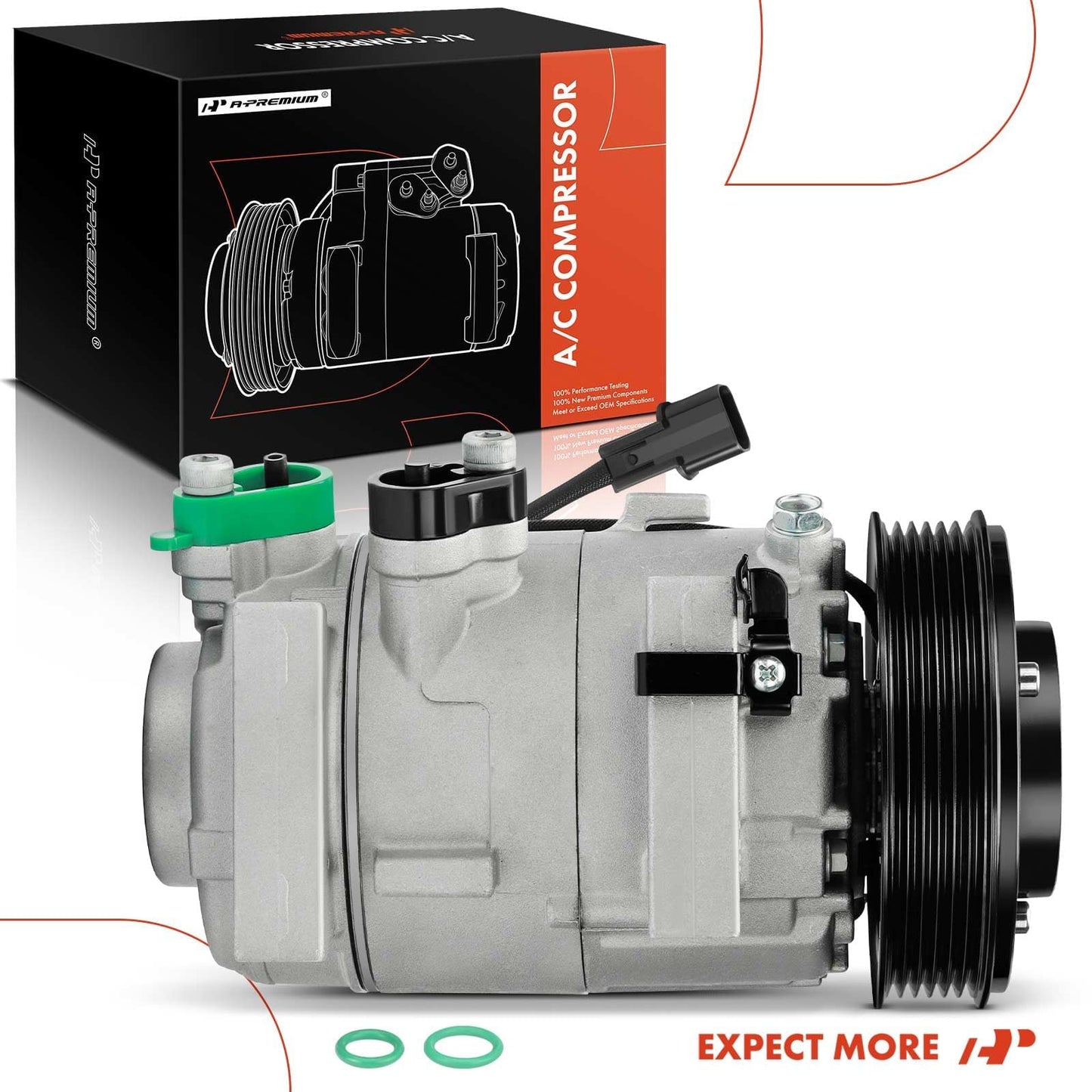 A-Premium Air Conditioner AC Compressor with Clutch Compatible with Hyundai Elantra 2018 2019 L4 1.4L