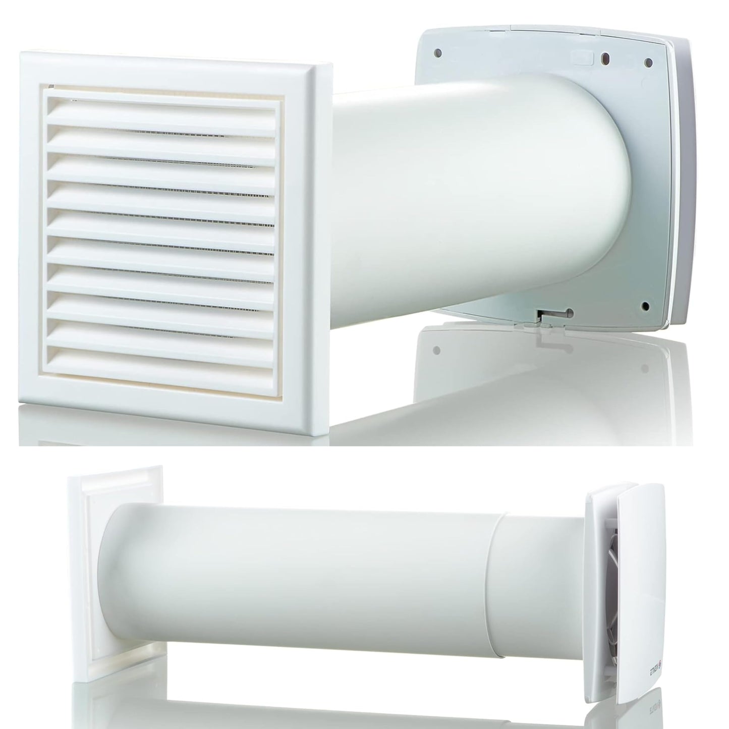 VENTS-US GK 150 LD - Easy to Install 6" Through The Wall Exhaust Fan with 109 CFM - Built to Remove Moisture, Harmful Fumes, Vapors, Odors, Humidity, and Common Indoor Air Pollutants