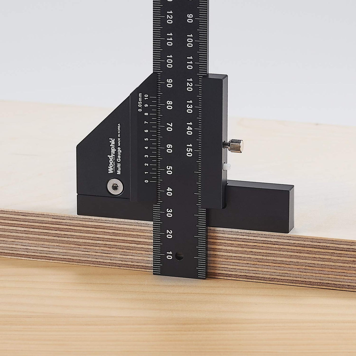 Woodraphic Scriber Gauge – Precision Marking Tool, Measuring Ruler, Layout Square, Thickness Gauge, CNC Aluminum Woodworking Tool for Joinery, Framing, Cabinet - Professional Classic Model (900mm)
