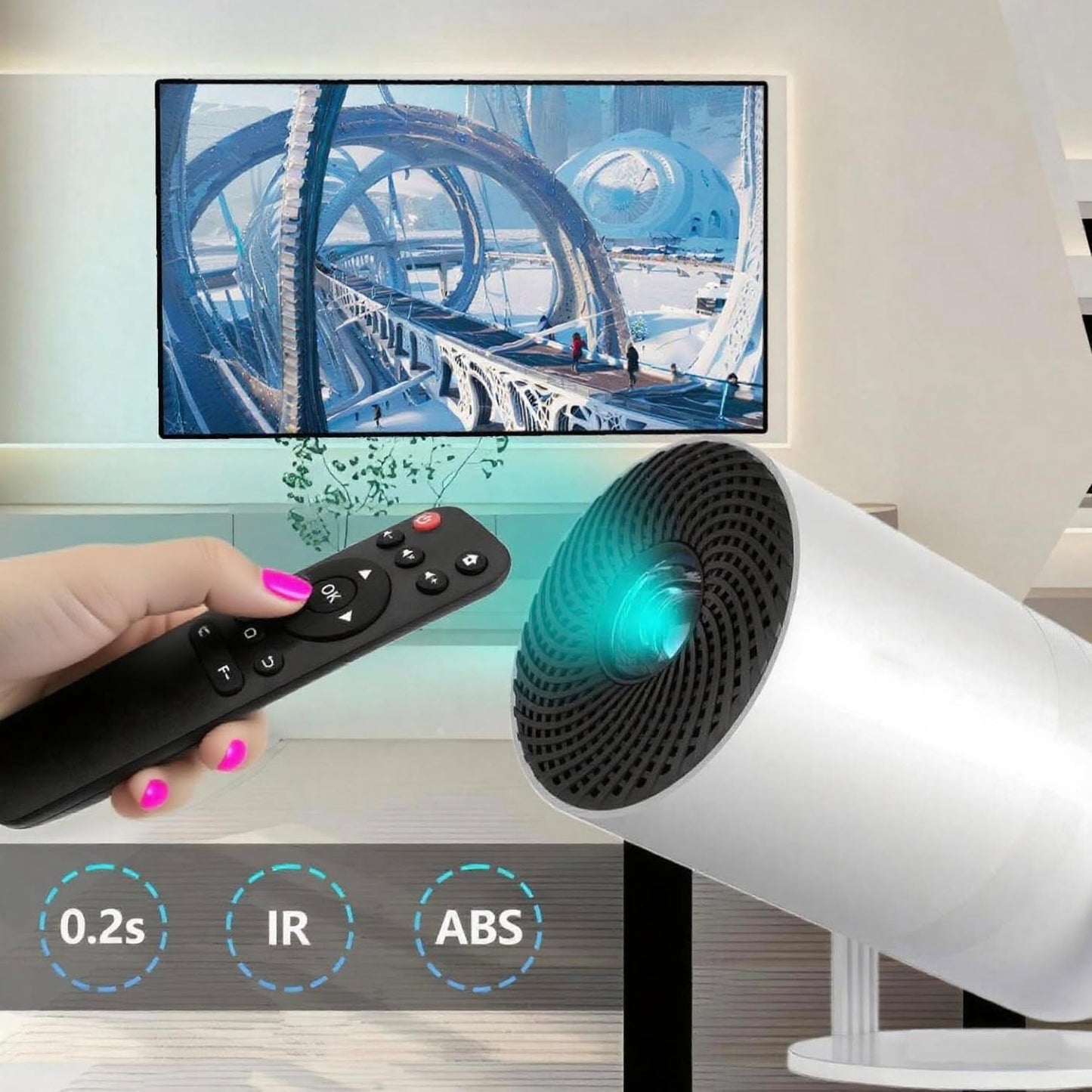 Molgoc X3 Replacement Remote for Mini Projector,Compatible with XuanPad Portable Projector.