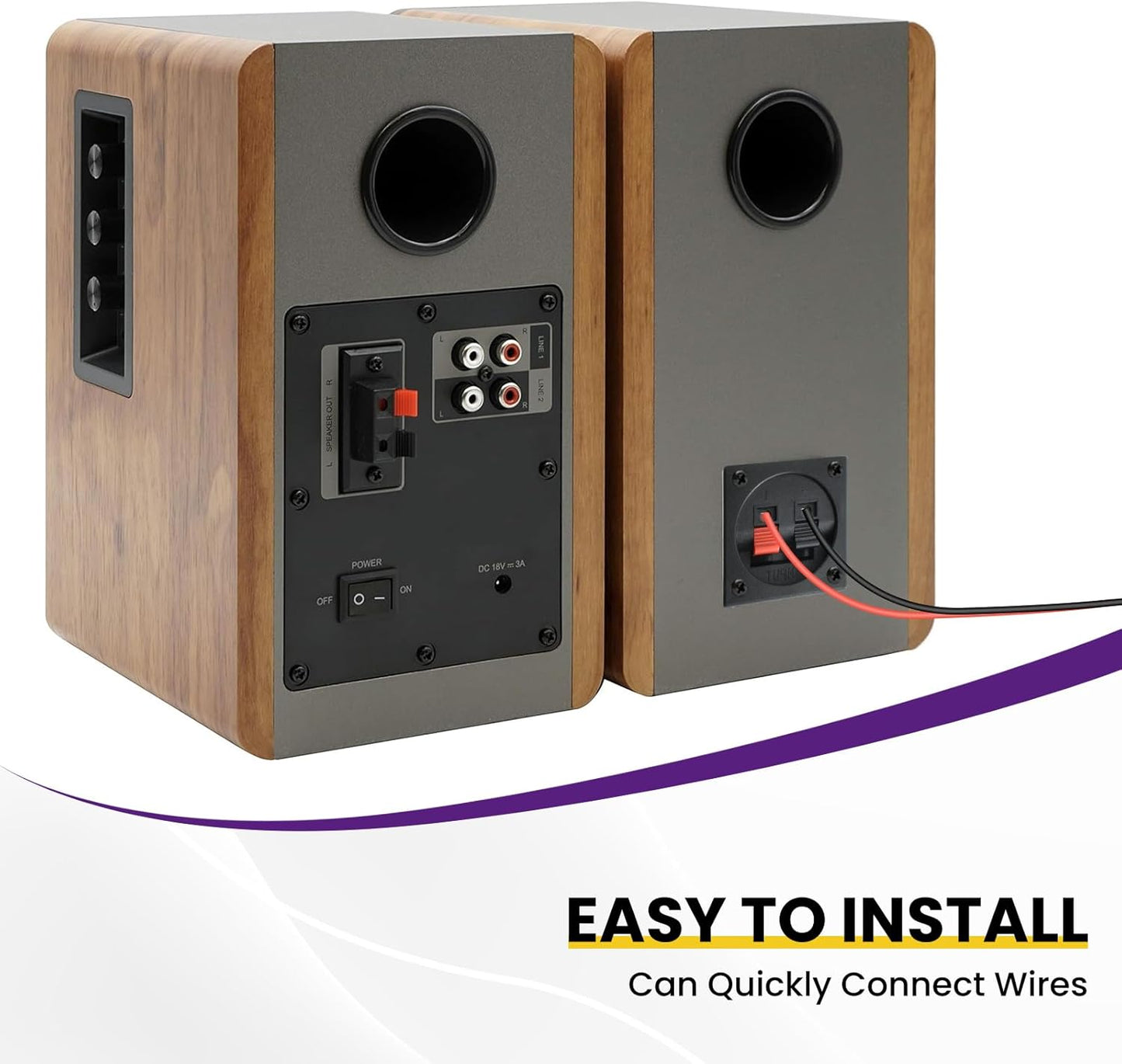 SATUY 4 2.2 2-Way Pcs Speaker Box Terminal Cup, Square Spring Subwoofer Box, Binding Post Cup Connector with Sponge