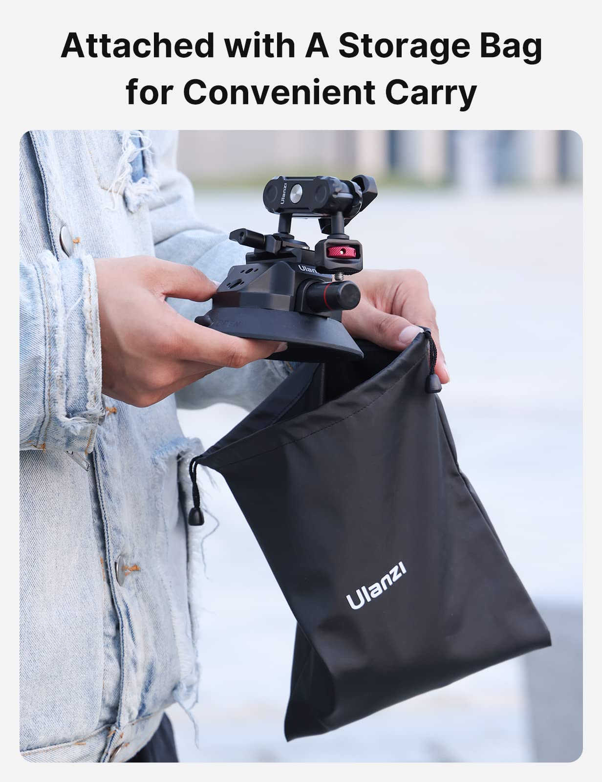 Ulanzi SC-02 Heavy-Duty Suction Cup Mount for Camera/Accessory (4.5"), Pump-actived Vacuum Camera Suction Cup Mount for Action Cameras w Quick Release NATO Magic Arm Car Boat Windshield Window Mount