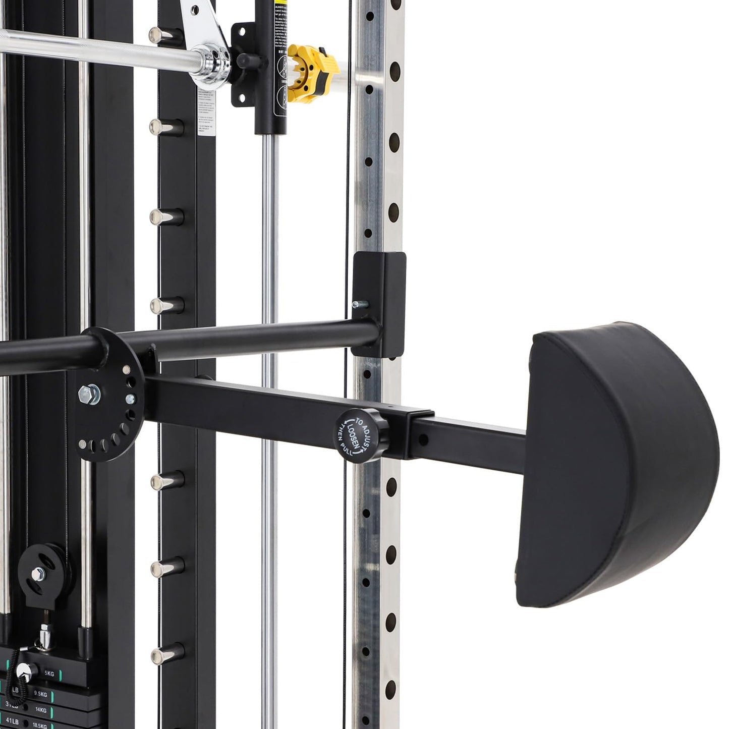 Altas Strength Light Commercial Smith Machine Home Gym with Pulley System Squat Rack Pull-Up Bar Total Body Cage Workout Equipment Tower Weight Lifting Leg Press Strength Training 3087B