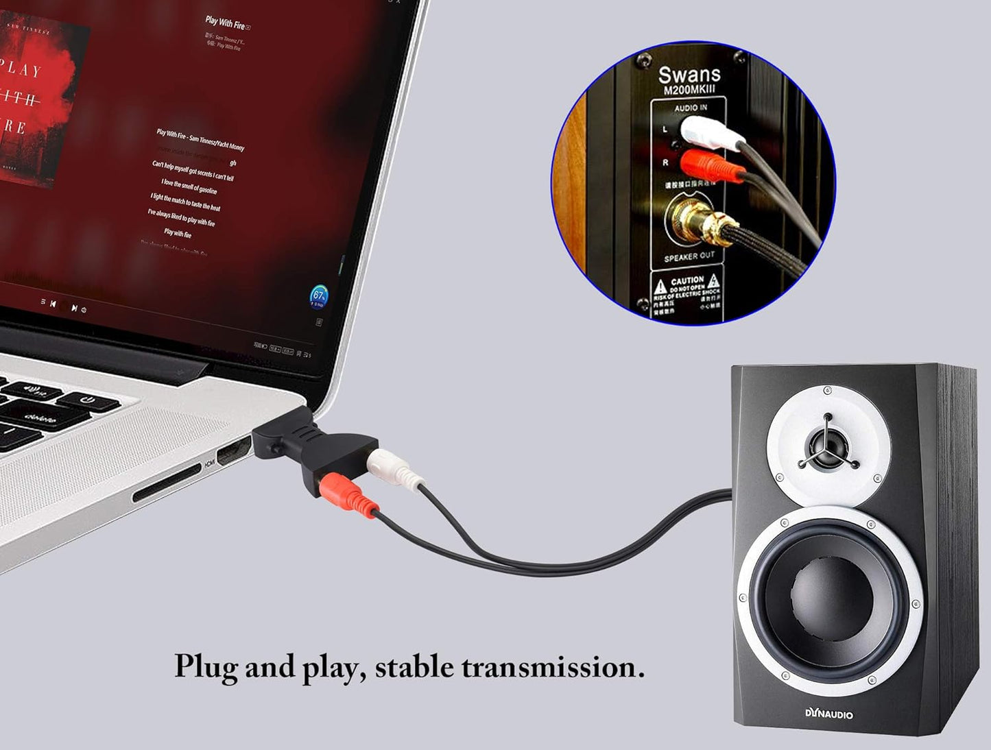 zdyCGTime 2pcs 2.0 2/3RCA Adapter,1080P USB Male to Female Jack Splitter Audio Video AV Composite AV to USB Connector