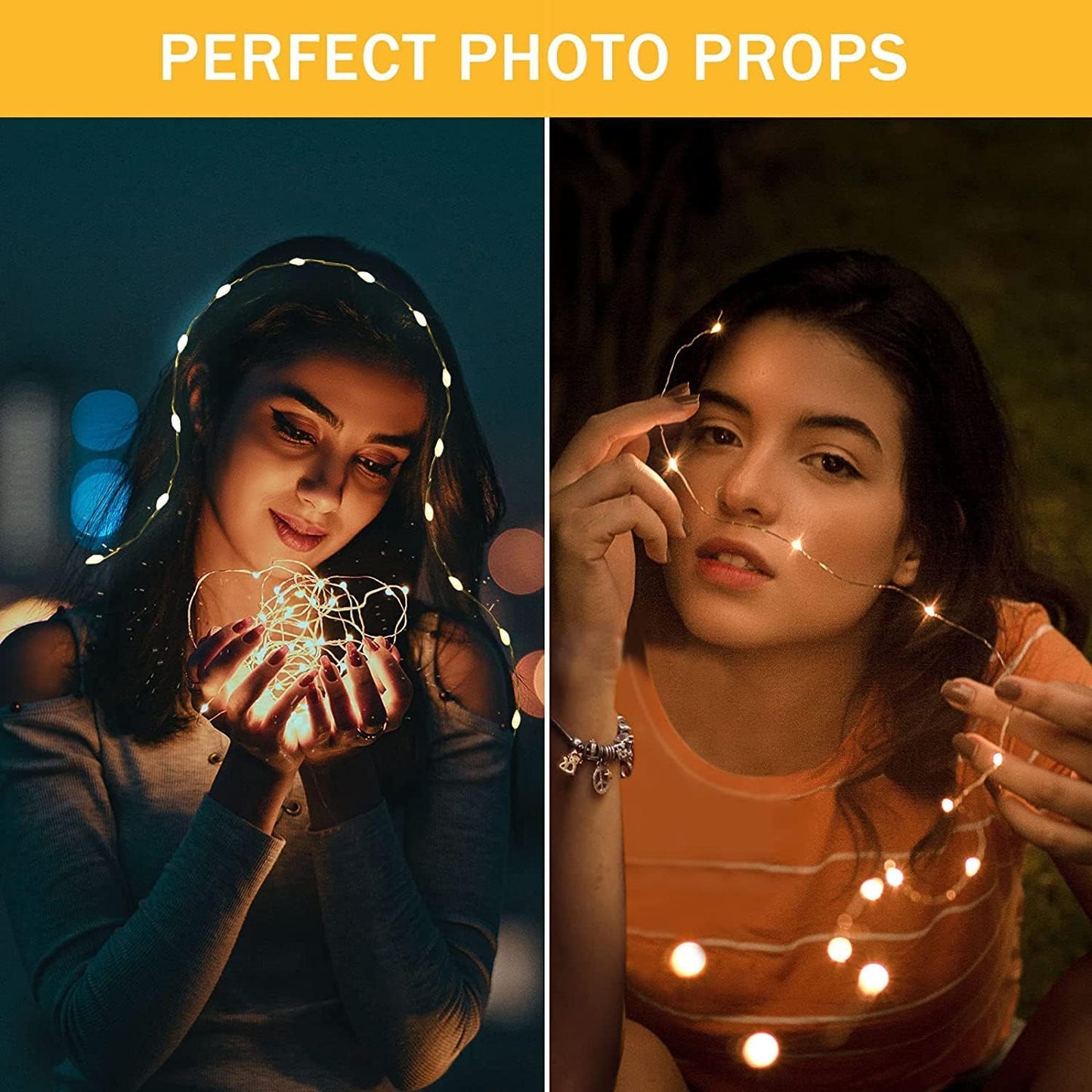 Skiennix 20 Pack Fairy Lights - Battery Operated 7ft Mini String Lights | Warm White Twinkle Lights for Weddings & Parties